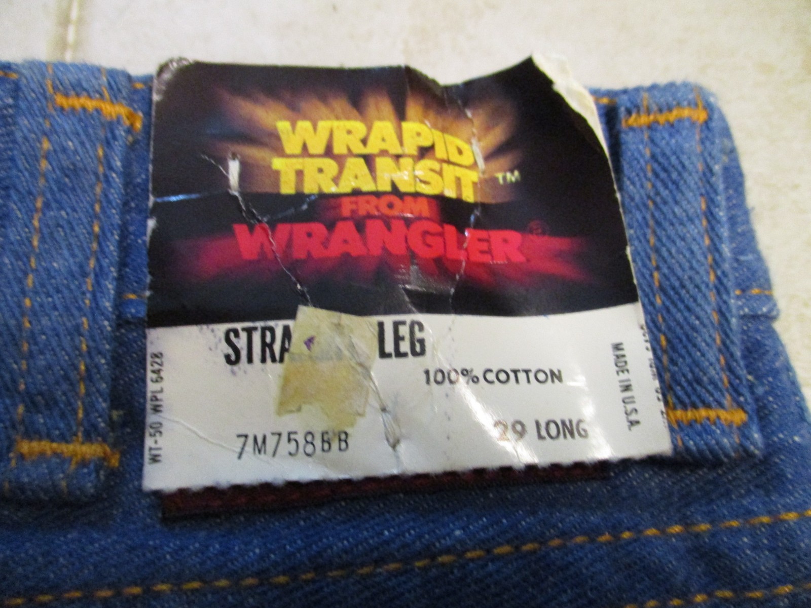 VTG Wrangler Wrapid Transit Womens Straight Leg Jeans 29 Long Deadstock NOS USA