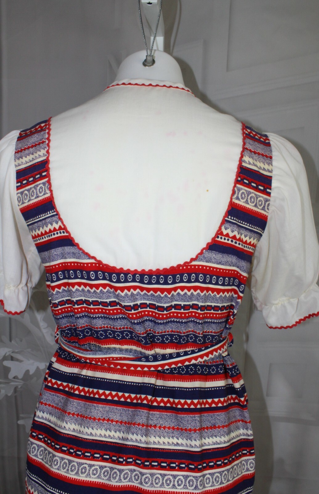 Womens VTG 60s/70s 1960s 1970s Peasant Boho Hippie Maxi Dress size small med