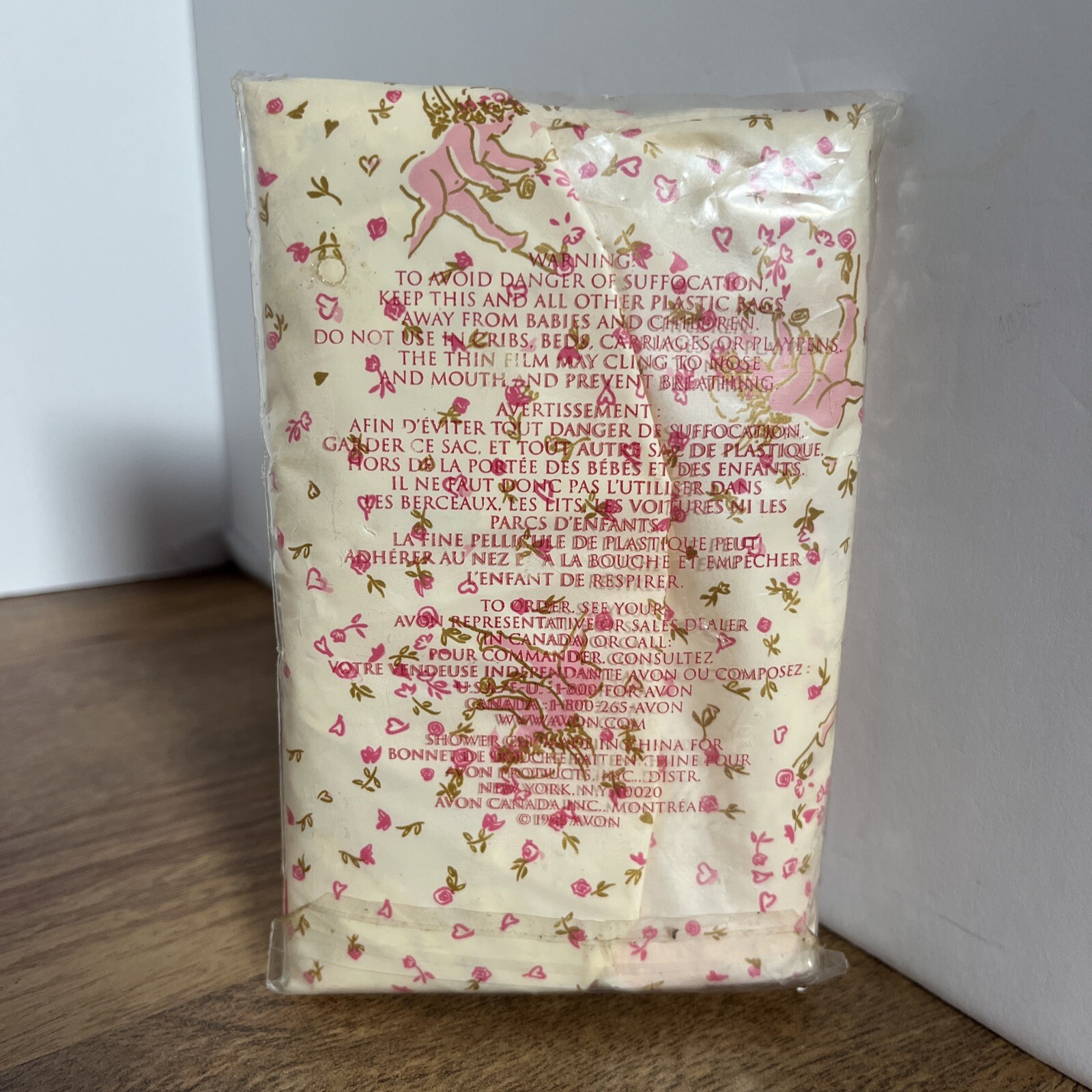 Vintage Cupids Corner Head Over Heels Shower Cap