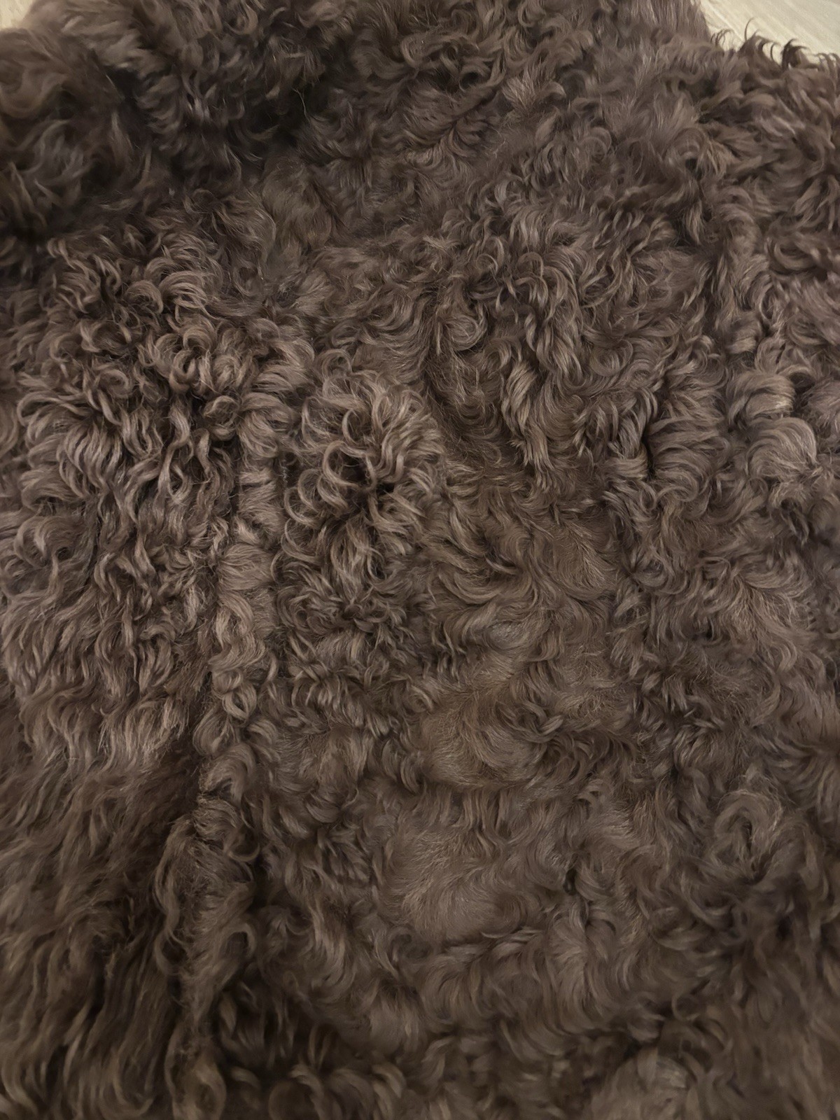 Brown Shearling Curly Fur Suede Vintage Women&rsquo;s Regular Size Coat-retail $785
