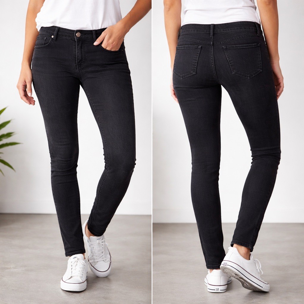 Riders by Lee Women&rsquo;s Black Skinny Mid Rise Jeans SZ 10P