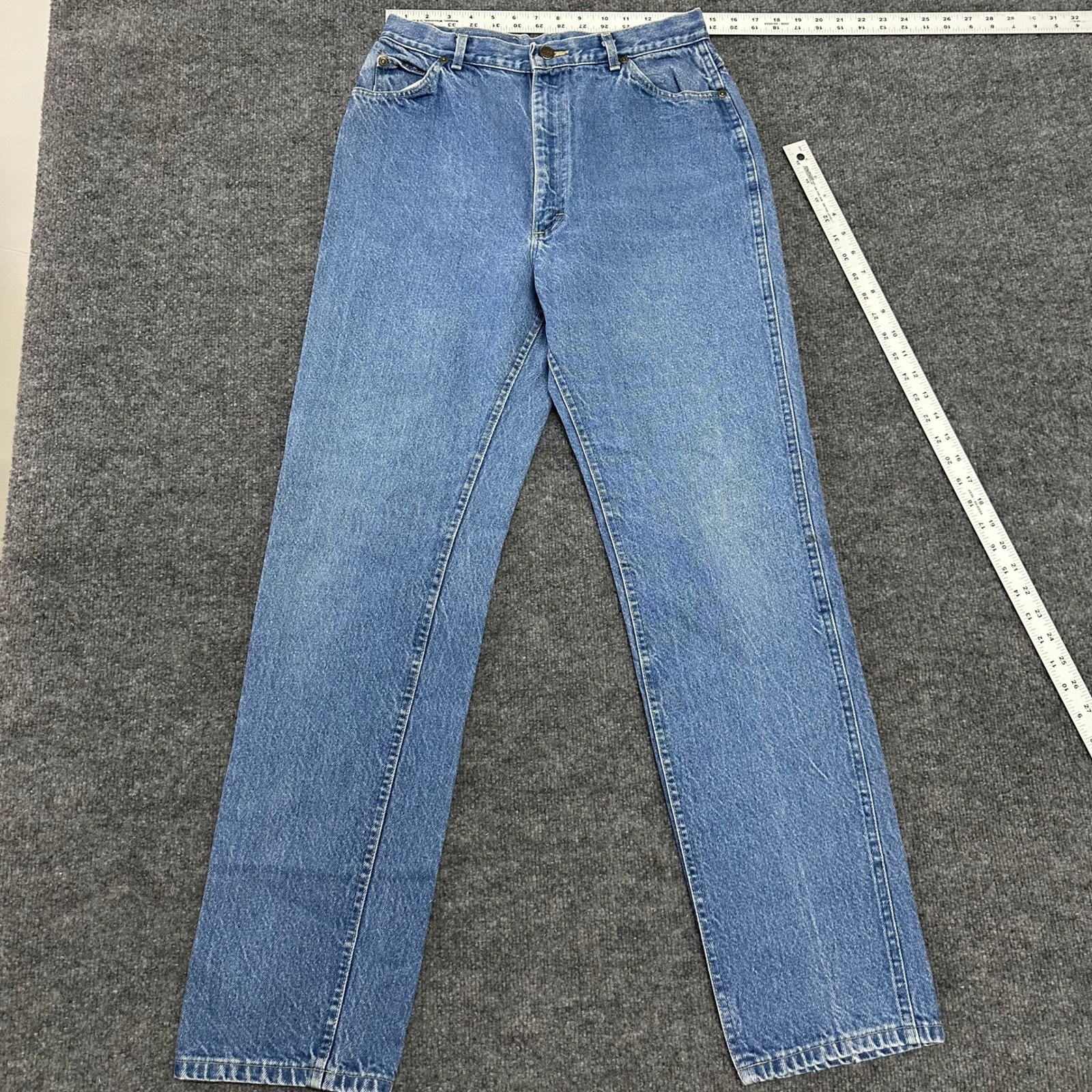 Lee Jeans Womens Size 32×34 Blue High Rise Straight Leg Denim Vintage