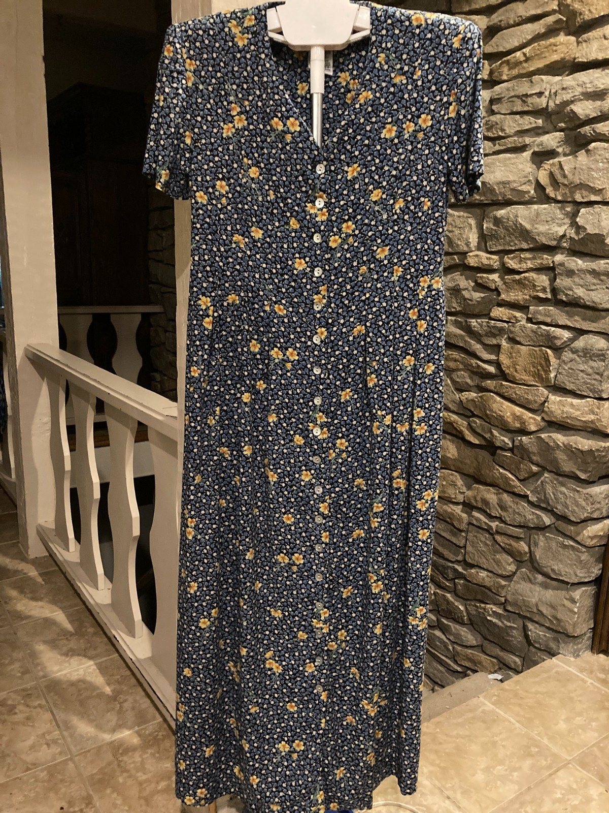 Jessica Howard Petite Button-Down Dress Size 2P Petite Cottagecore Vintage