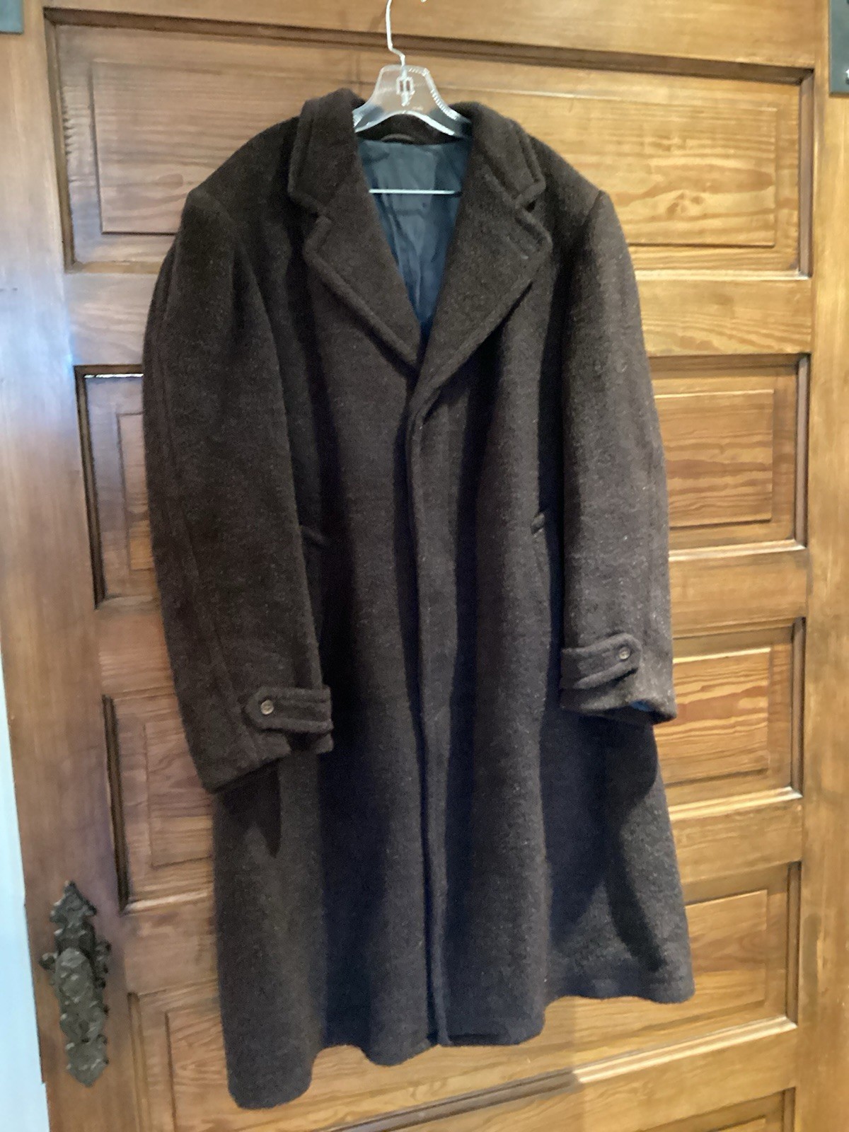 Vintage Alpaca Unit Brown Alpaca Trench Coat Bust 46”