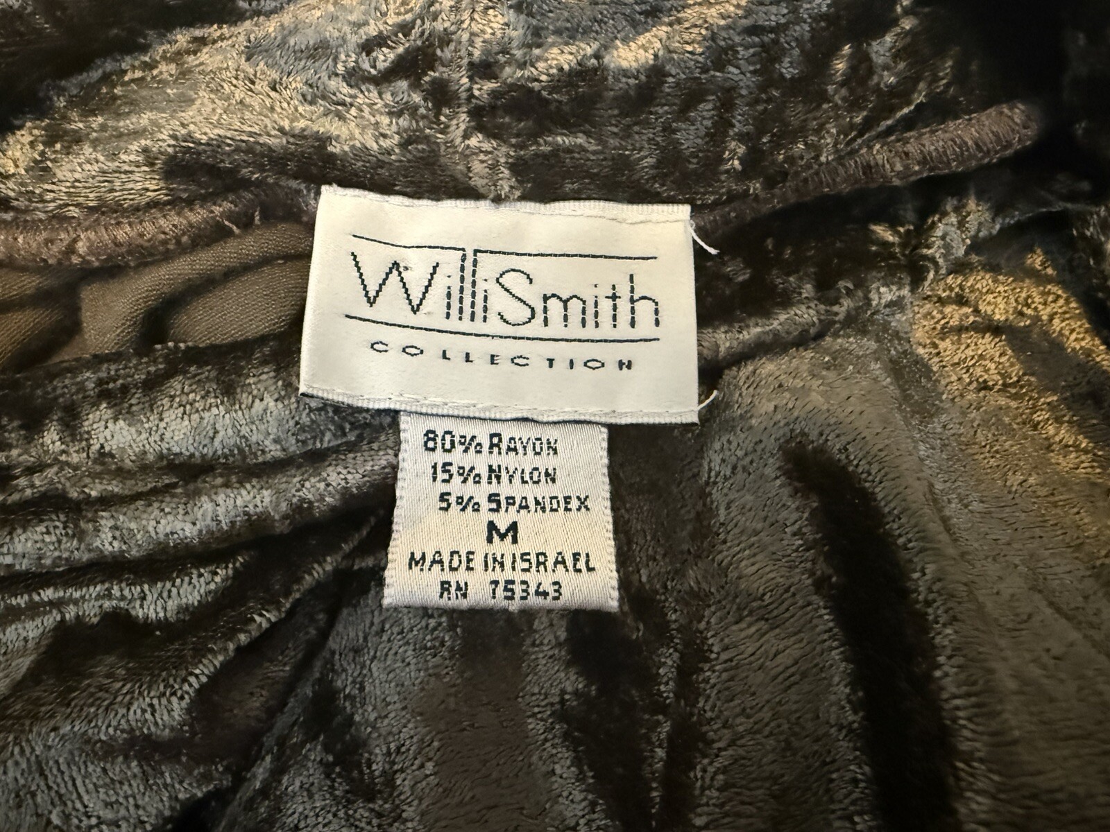Vintage Designer Willi Smith – Brownish Metallic Crushed Metallic Top Medium