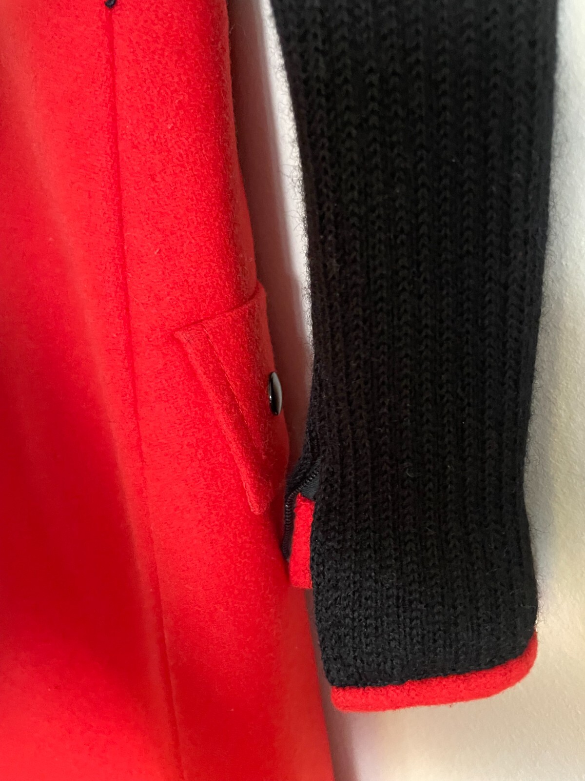 VINTAGE 60s Space Age hero black red knit dress US 2 UK 6 IT 38 FR 34