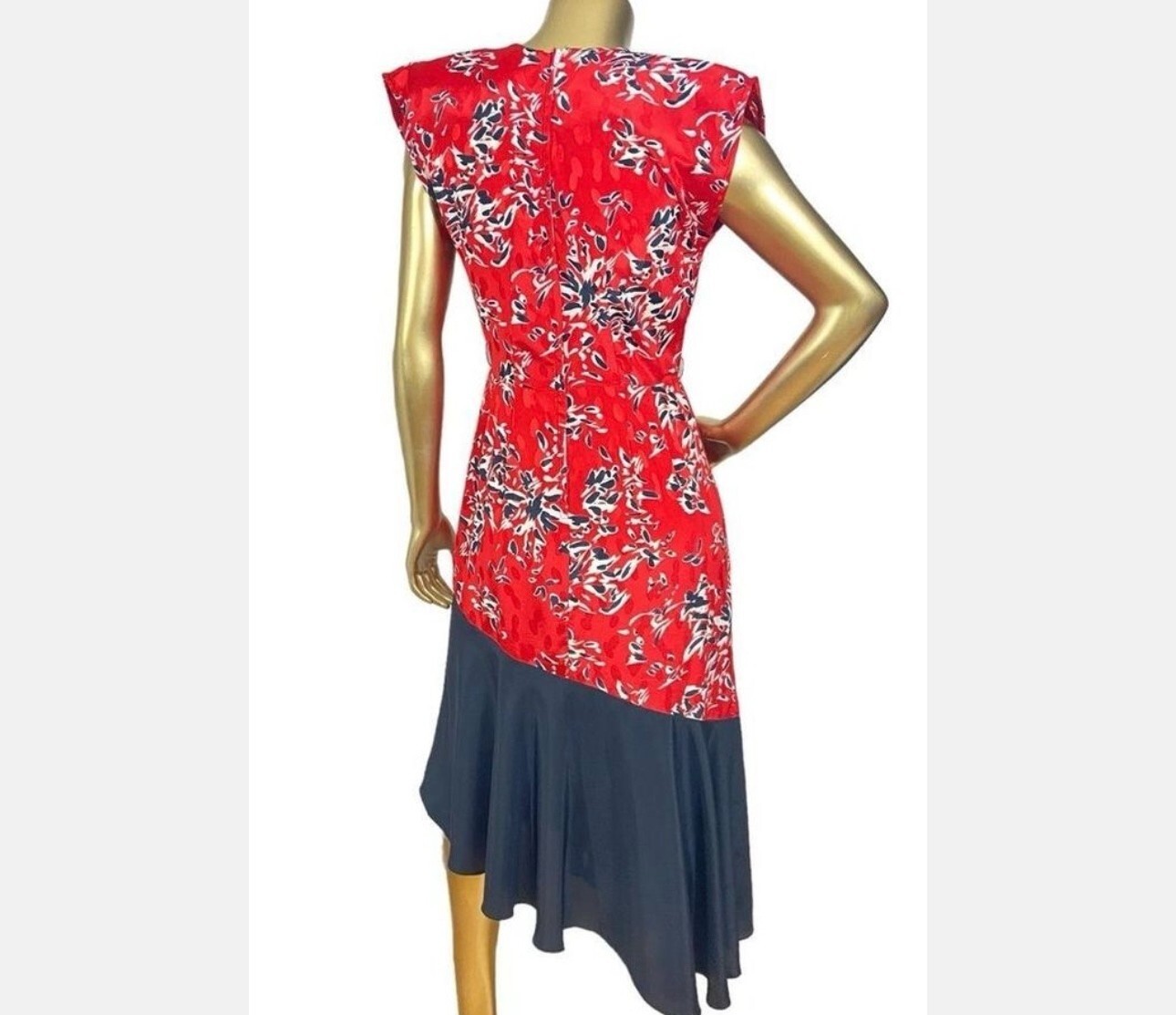 STUNNINGLY BOLD & UNIQUE A LA CARTE VINTAGE DRESS SZ 11 12 RED WHITE & BLUE