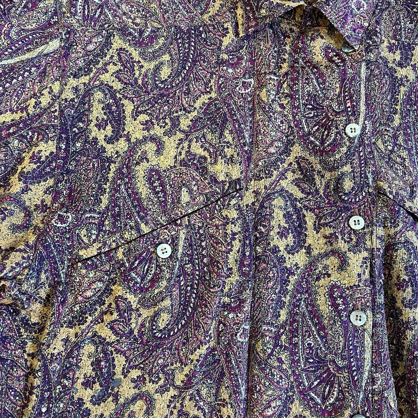 VTG Escada Size 38 Silk Blouse Margaretha Ley Top Paisley Print Button Front