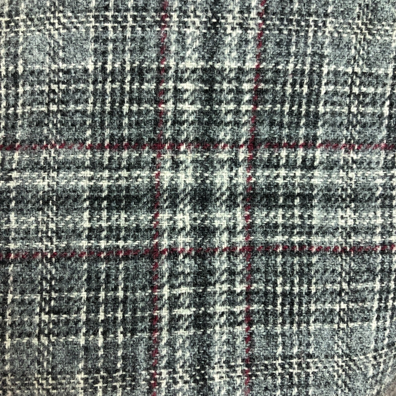 Vintage Womens M/L Pendleton Blazer, Gray and Red Glen Plaid, 1970s 1980s