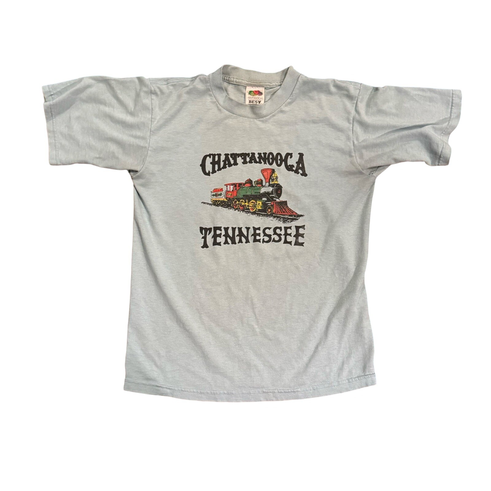 Vintage Chattanooga Tennessee Train T-shirt size XS blue 80s Choo Choo