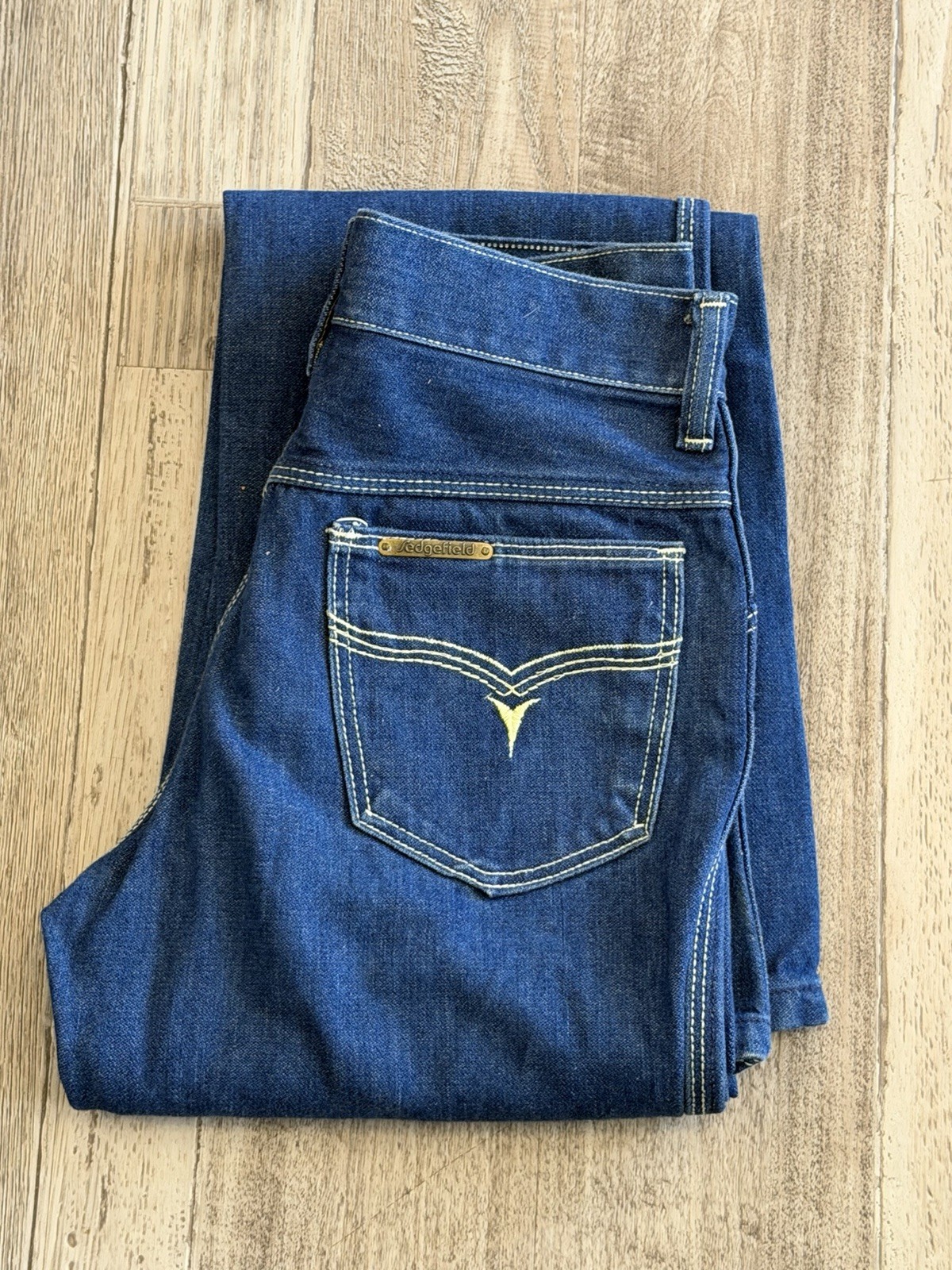Vintage 70s Flare Jeans Bell Bottoms Sedgefield 28×34 Talon Zipper