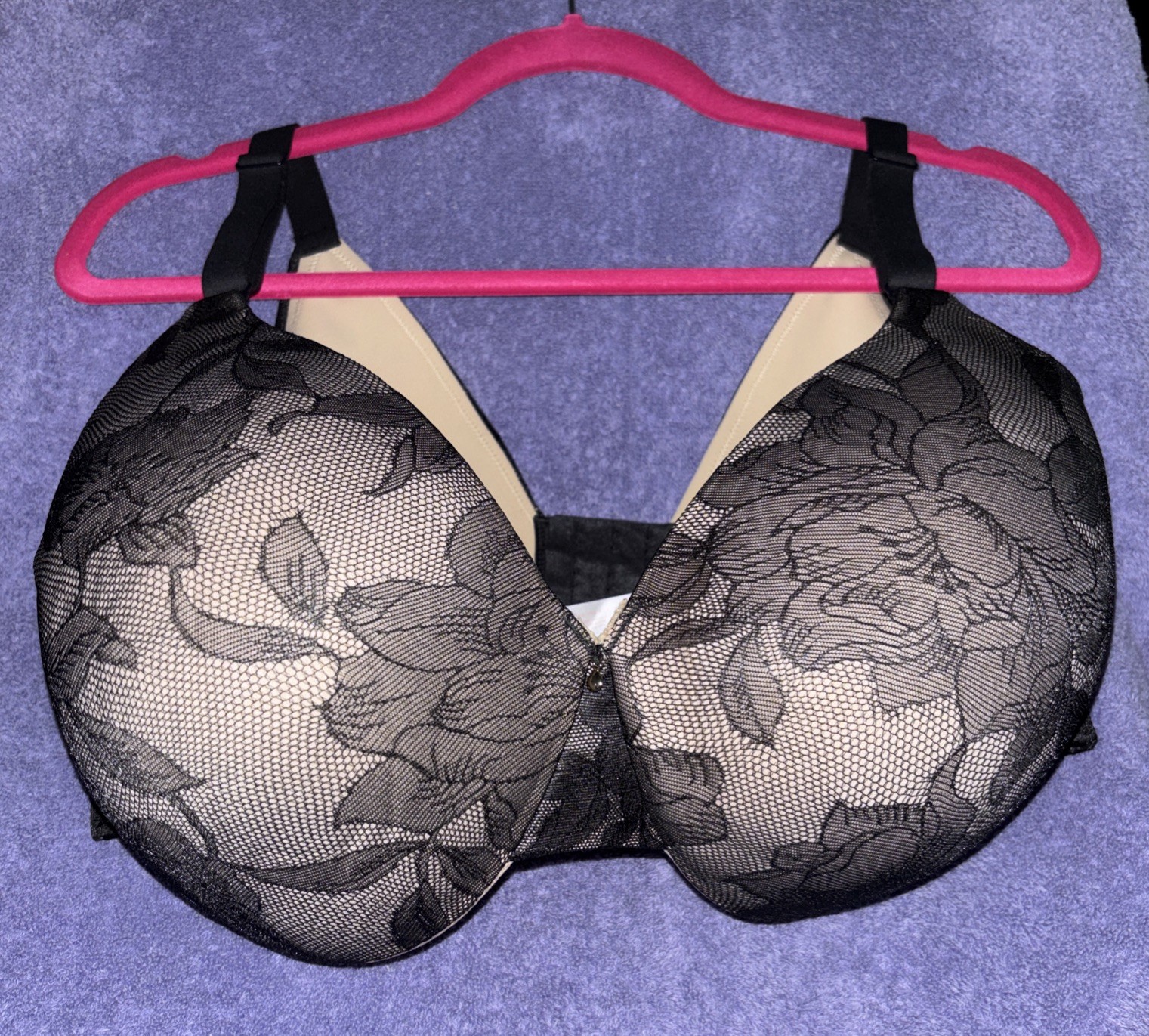 Cacique Modern Summer Lace Underwire Lined Balconette Bra Size 44DD