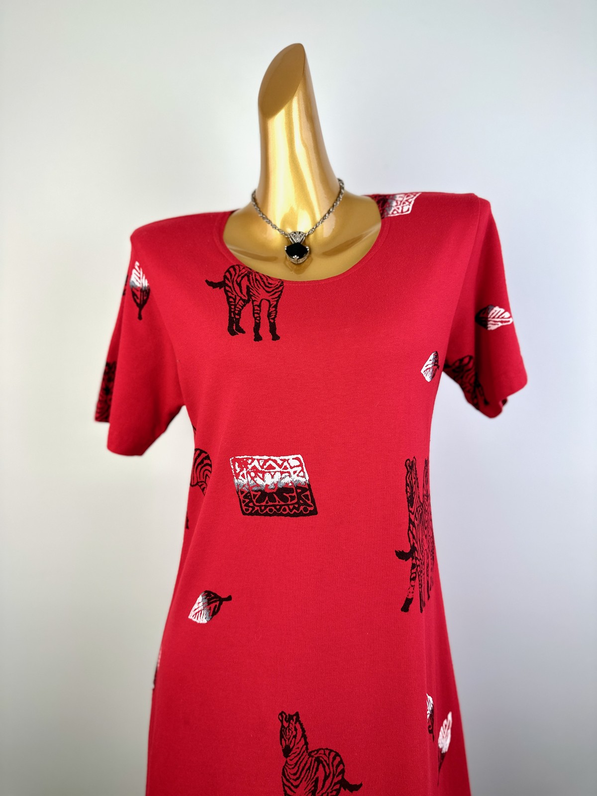 Vintage VTG 90s grunge dress animal print midi sundress