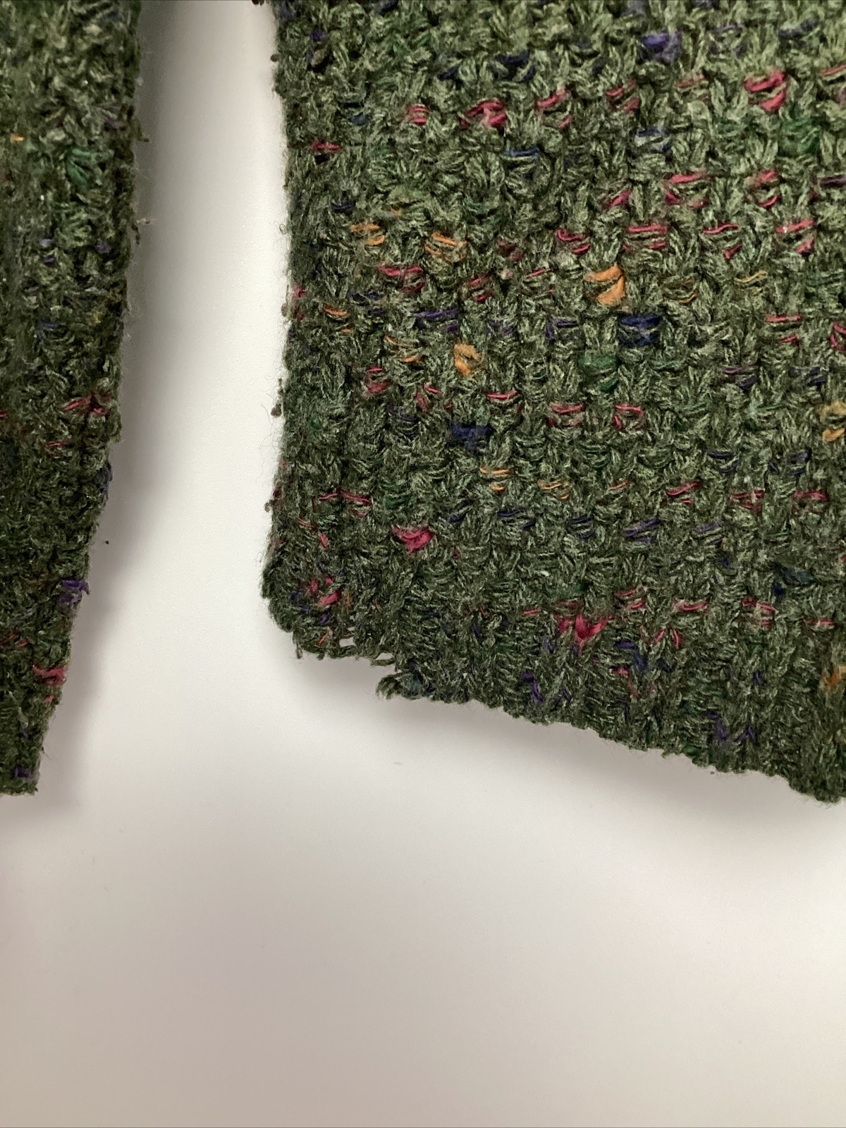 United States Sweaters Made In The USA Green/Multi Colored Oversized Sz M