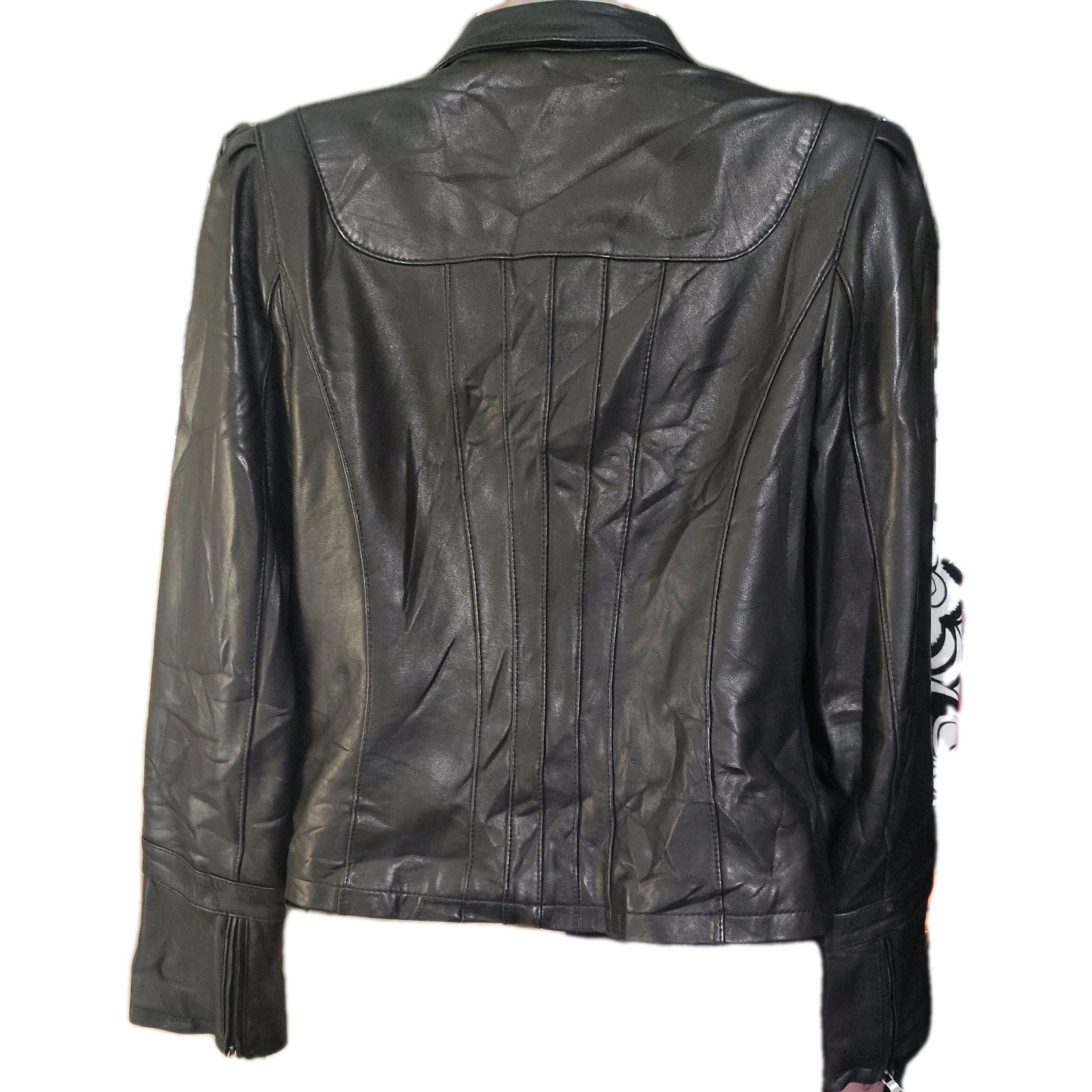 Gallery Lamb Skin Leather Jacket Size Petite Medium