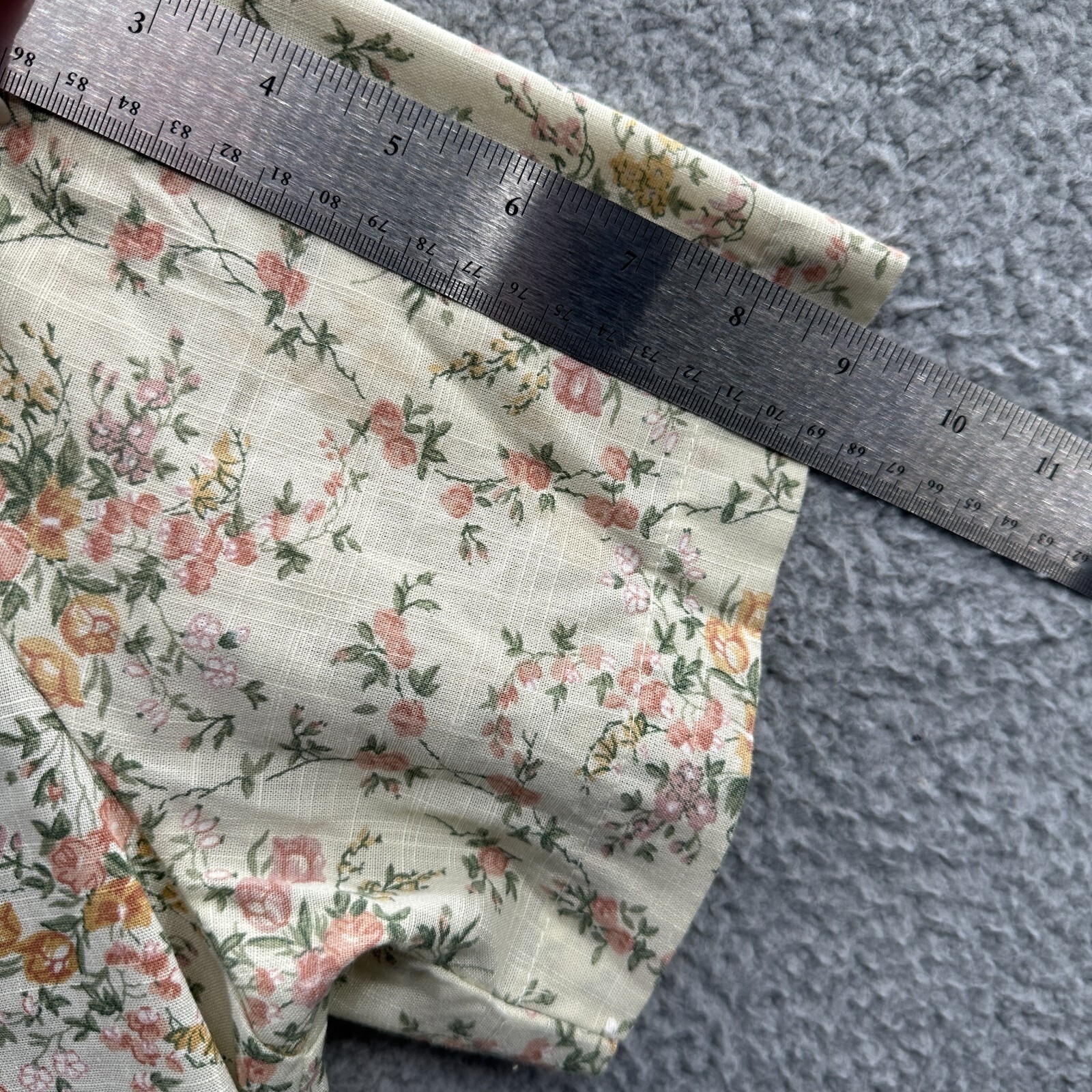 Vintage Women Cottage Button Front Blouse 18 Prairie Floral Romantic Lightweight