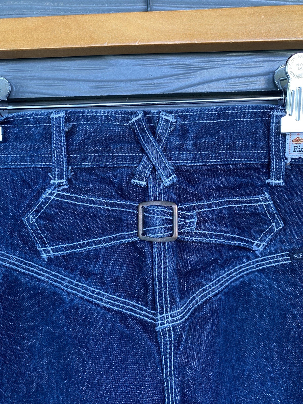 Vintage 70s San Francisco Riding Gear Wide Leg Western Jeans 25in Waist *LONG*