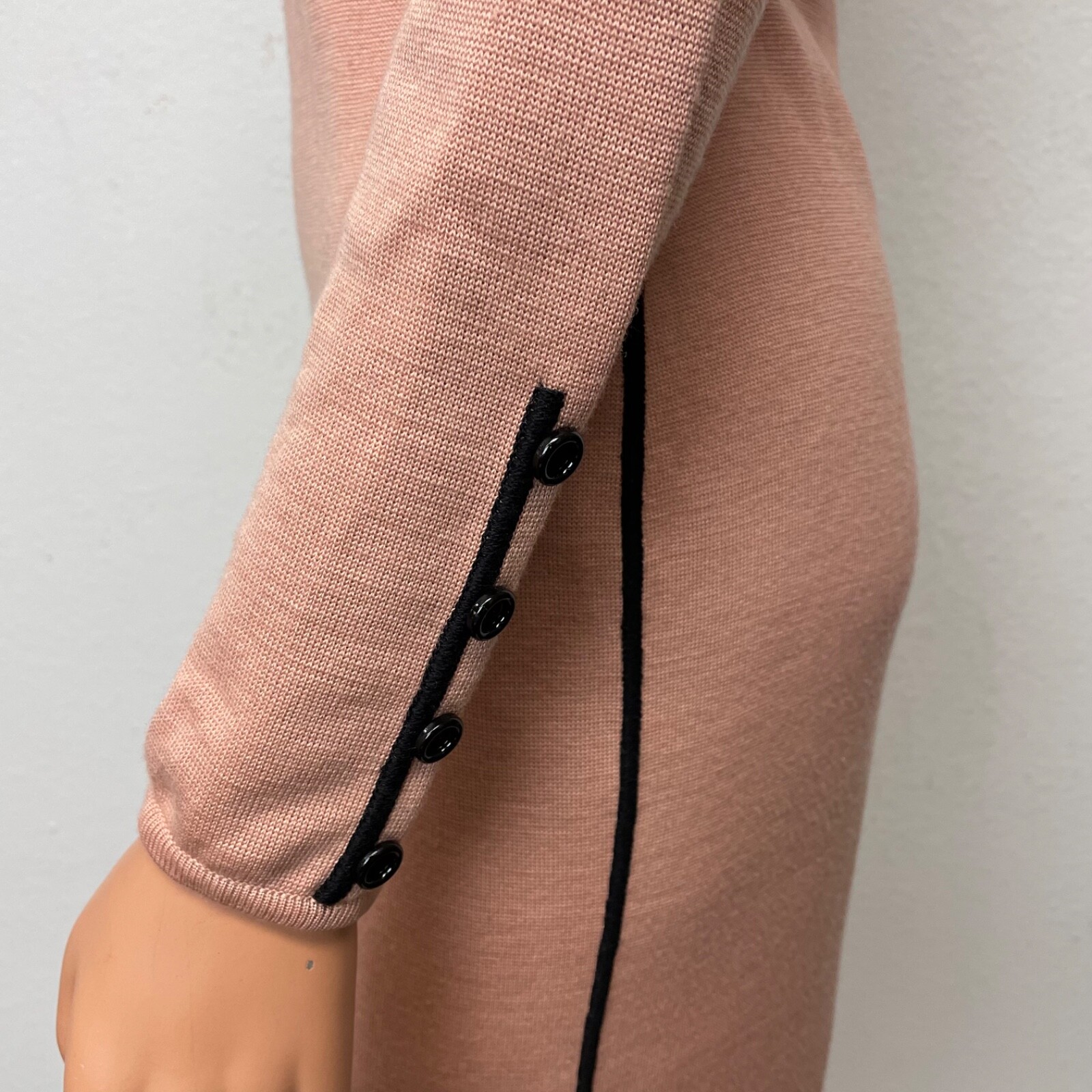 Rare Vintage 80&rsquo;s Emanuel Ungaro Pink Black Color Block Fitted Dress Size 4