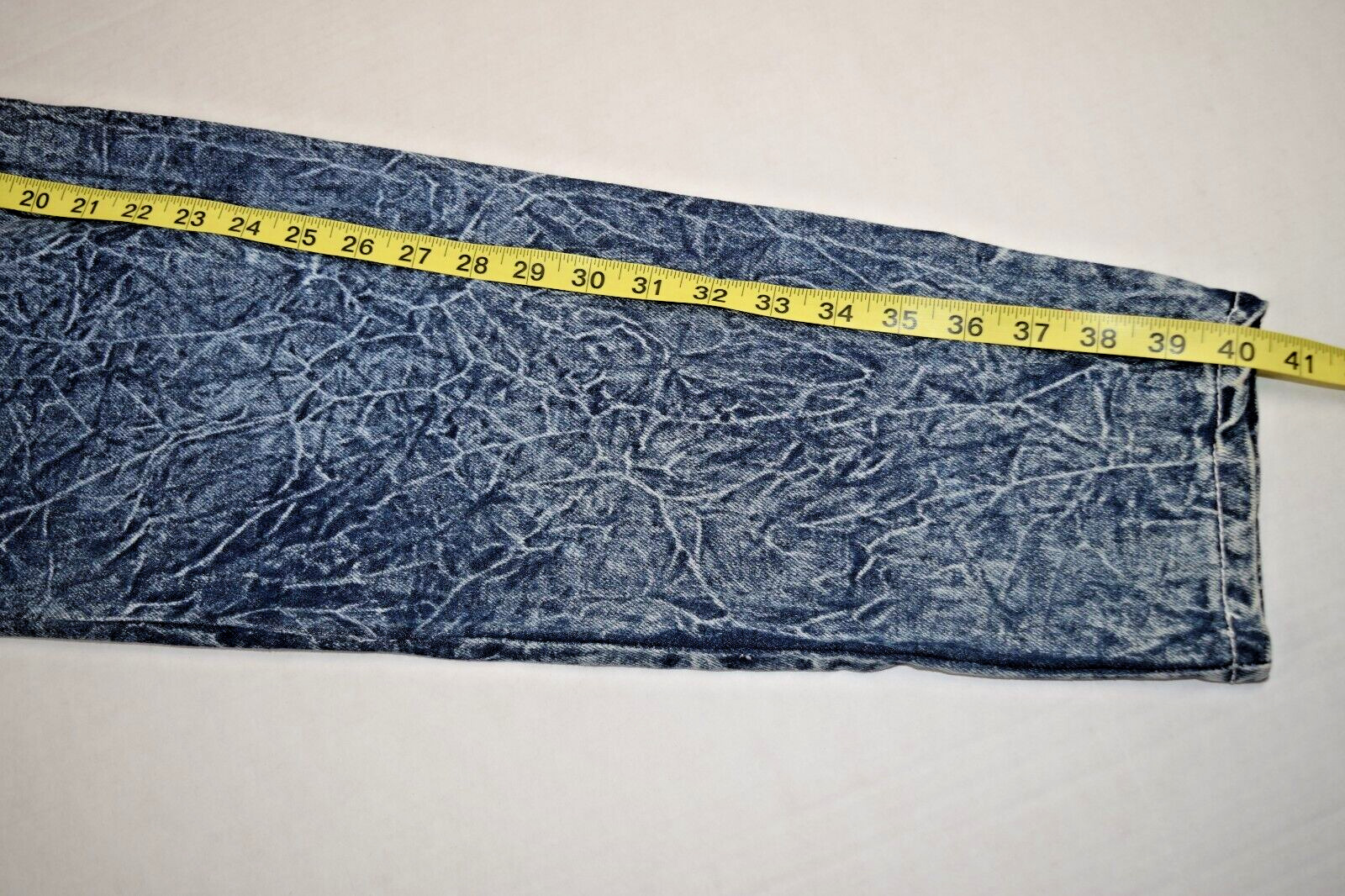 Vintage Jeans F A X Acid Wash Size 13/14 W28 L29 80s Blue High Waist Made USA