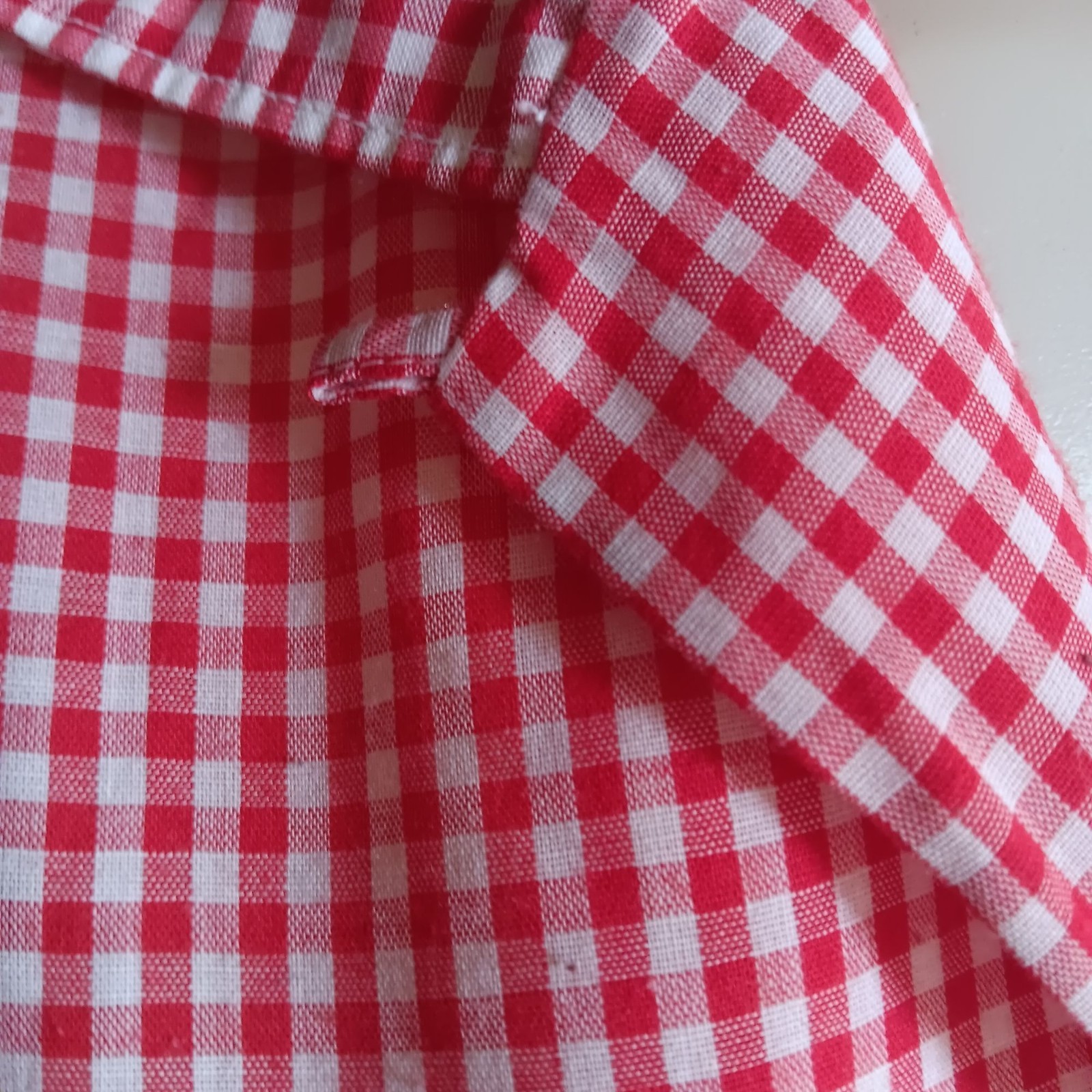 True Vintage Farm Chore Top Medium Red White Gingham 1960&rsquo;s Joyce Lane USA
