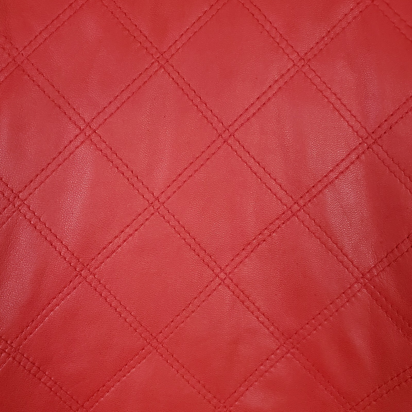 Vintage Womens Crop Lamb Leather Jacket XS Red Biker Harley Moto Full Zip Pocket