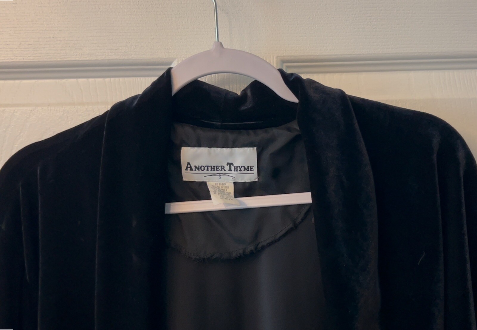 Vintage Velvet Black Blazer Another Thyme Sz 10 Collar Classy Wedding Party