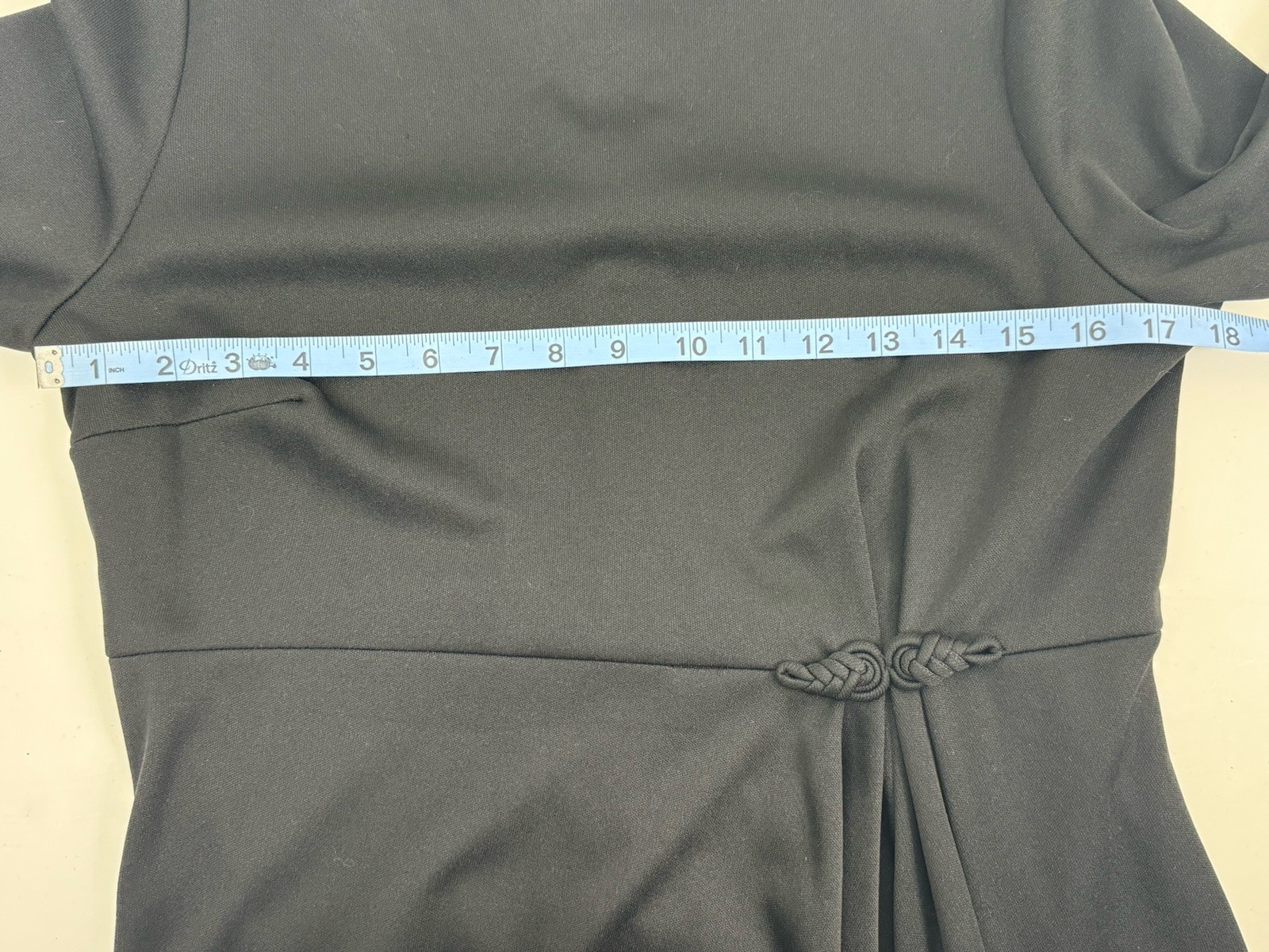 Vintage 1980s Changes Black Midi Dress Union Made In USA