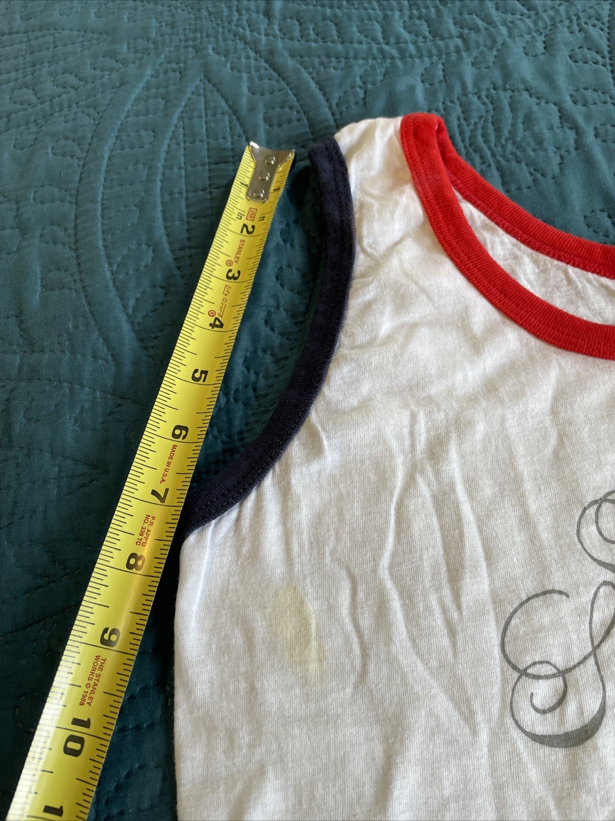 VTG 70&rsquo;s 1970s ringer tank top, women’s, small, a few small stains