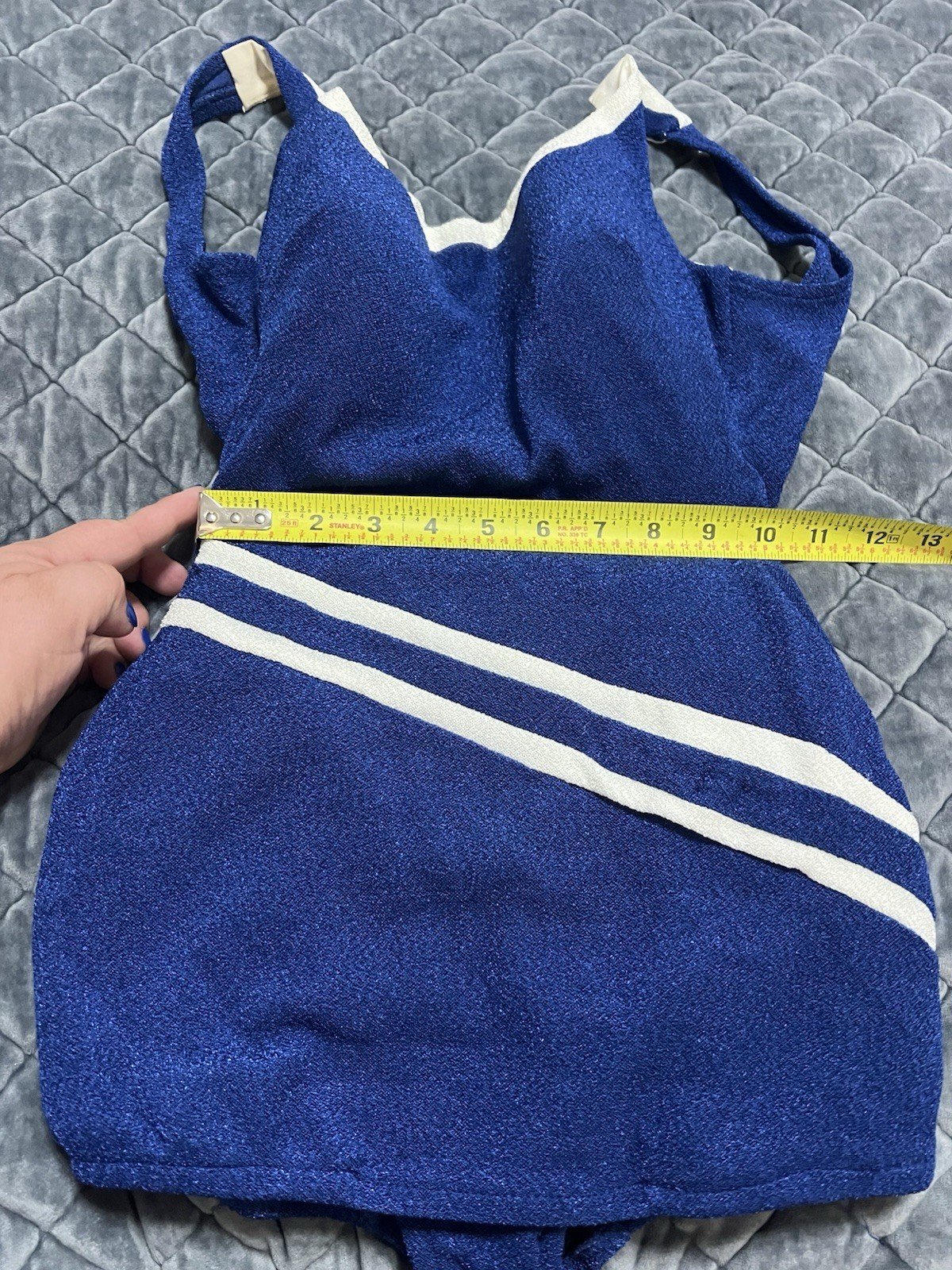 Vintage 50&rsquo;s 60’s? Mod Blue Bathing Suit Marylin Monroe Swimsuit RARE