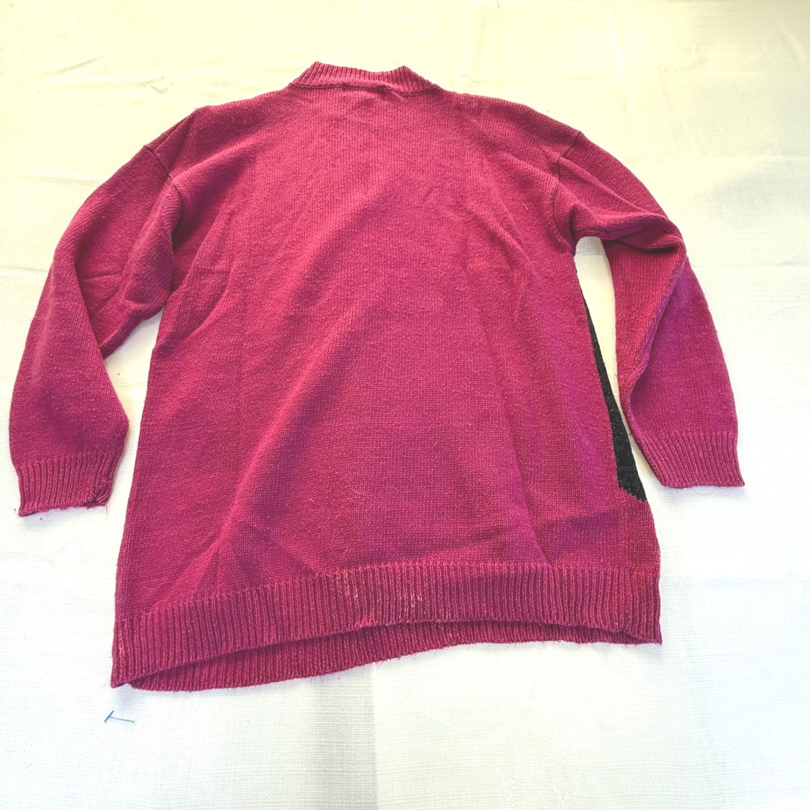 Vintage 80s Colorblock Sweater 18W Plus Size Ramie Knit Bold Chevron