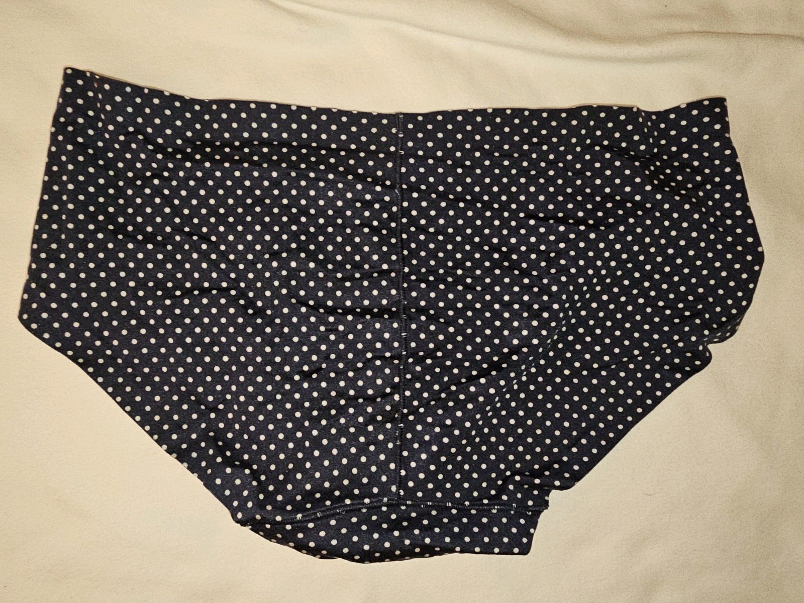 Vintage Blue Polka Dot Hipster Panties. Size Med