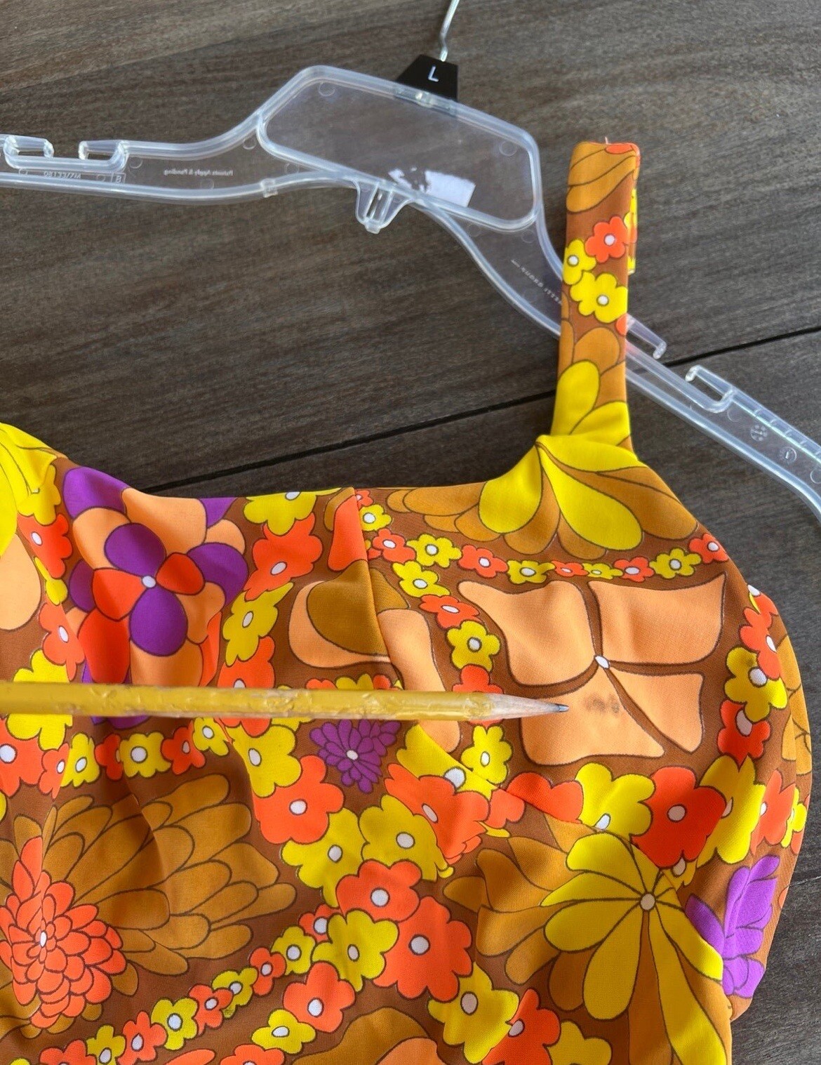 Groovy 1960’s Vintage Psychedelic Catalina One Piece Bathing Suit 36in Bust