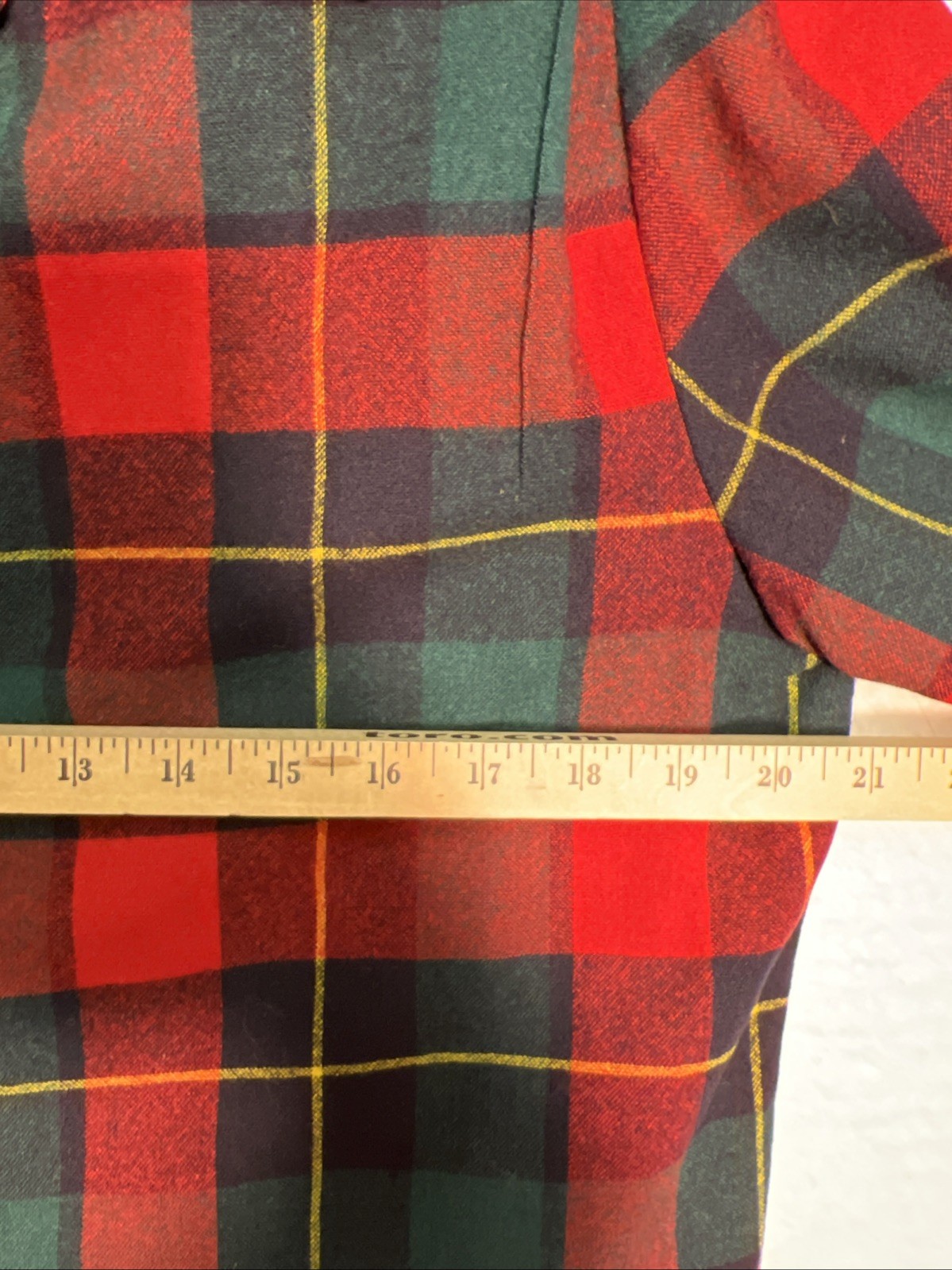 Vintage 50s Pendleton 49er Jacket Shadow Plaid Sz M Rockabilly