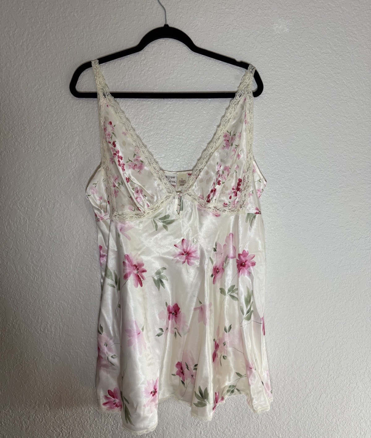 Y2K Gilligan O&rsquo;Malley White & Pink Floral Coquette Babydoll Nightgown XL