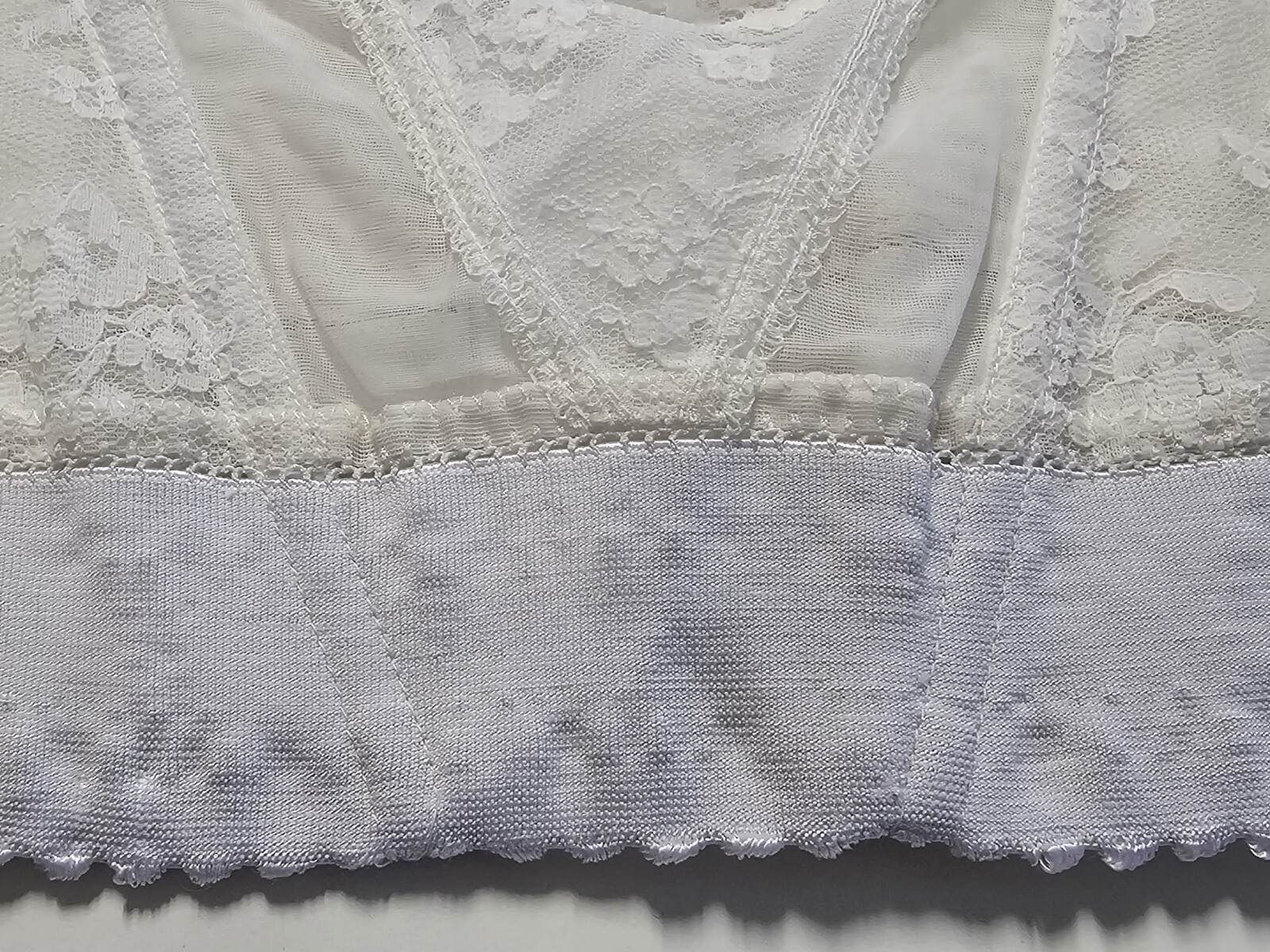 RARITÄT: MARLENE Long BH, Gr. 36 / 80 Cup B, creme * VINTAGE * Made in USA