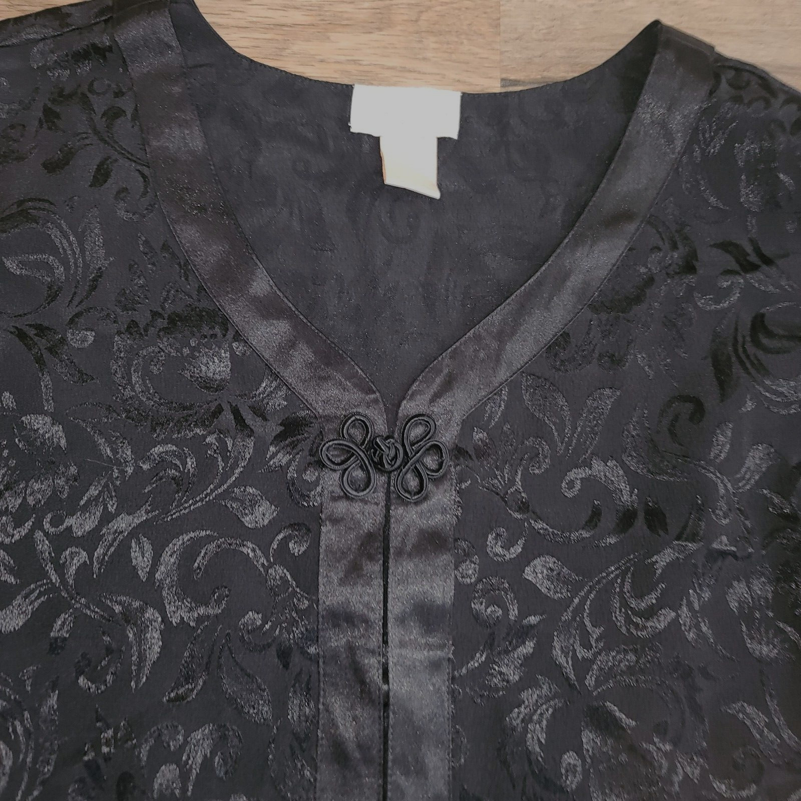 Vtg NWT Inner Most size L Top Long sleeve Sleep Satin Shirt Jacket