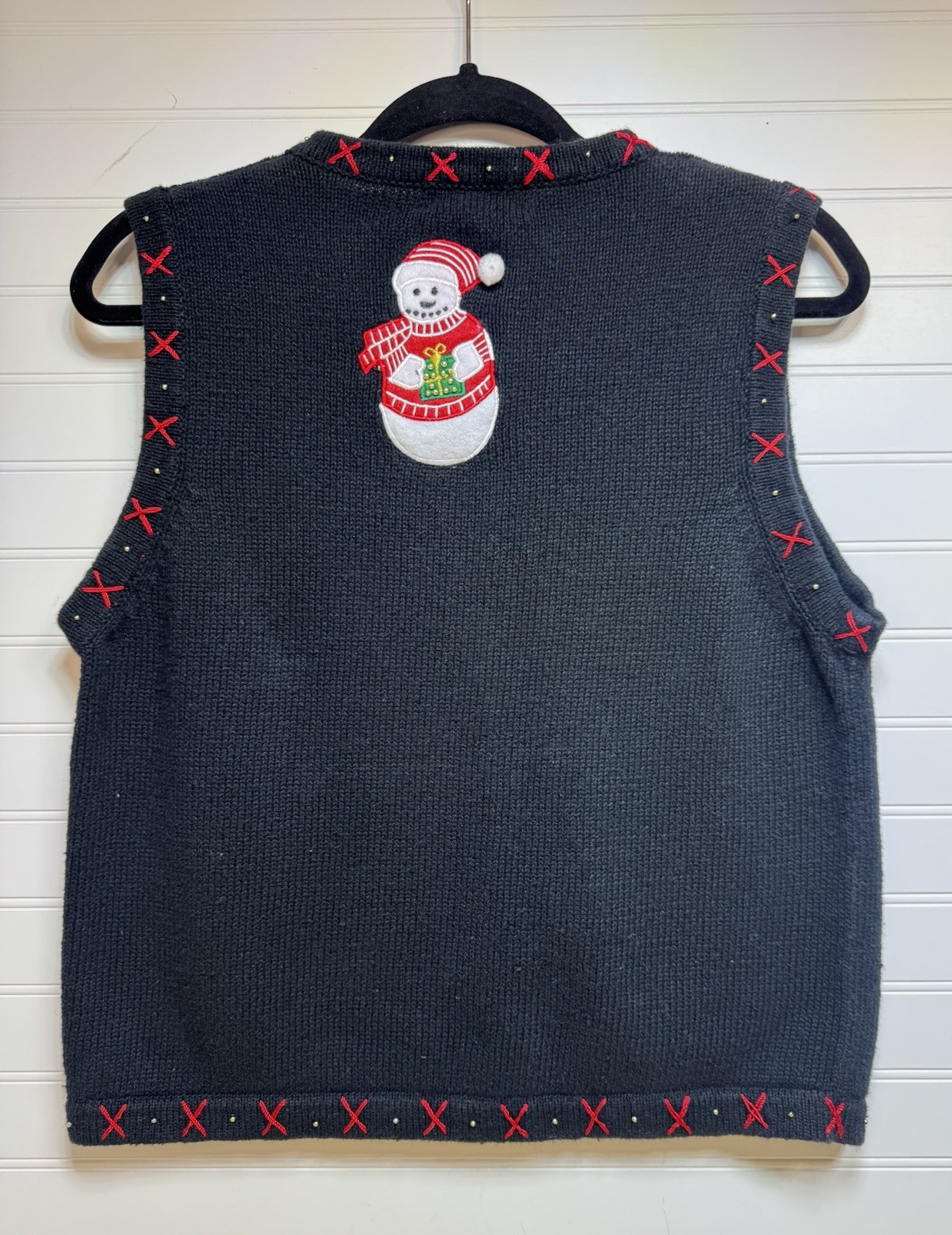 All Points by Reference Point Vintage Womens Christmas Sweater Vest Sz Medium