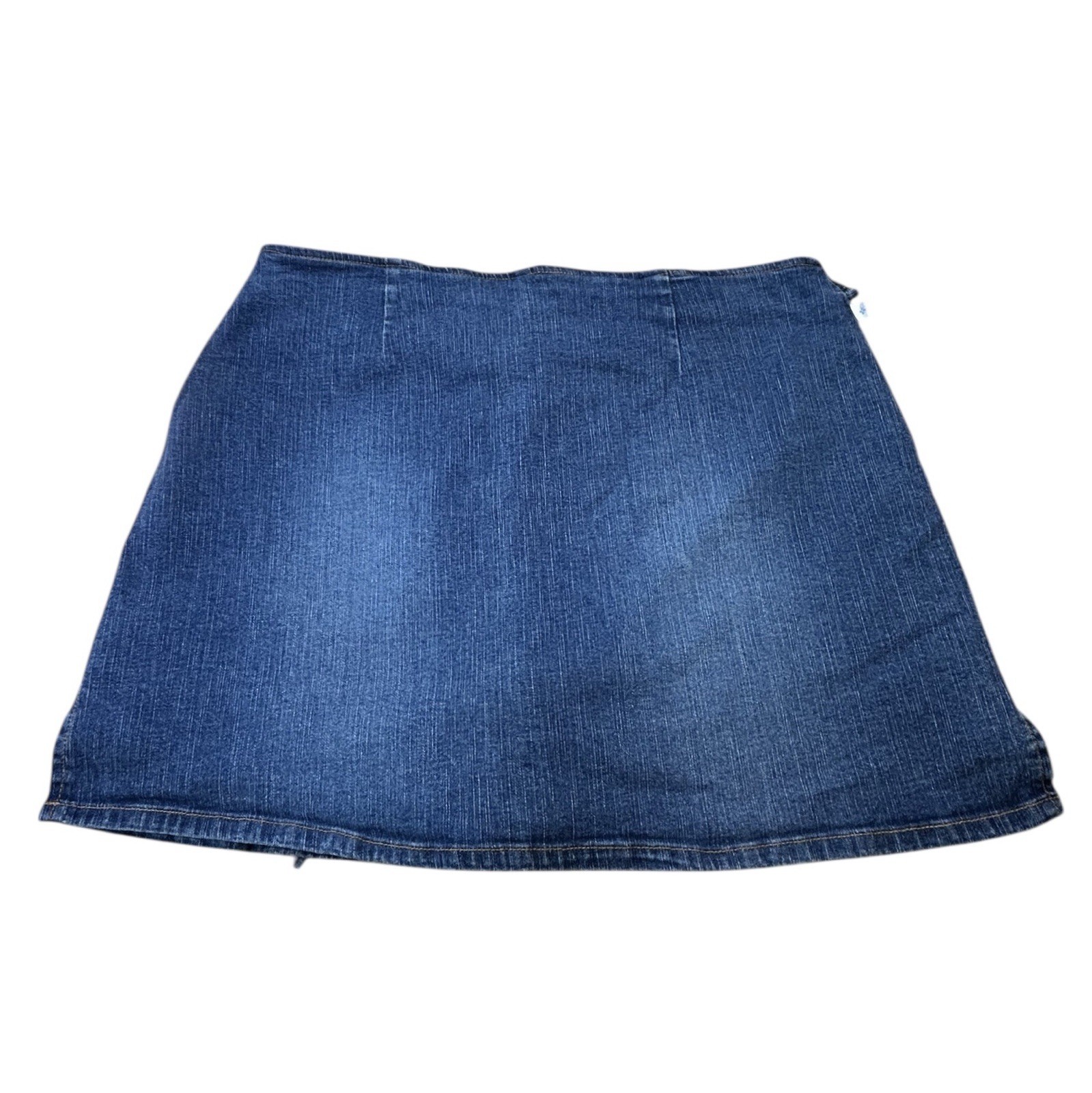 Y2K Stretchy Denim Mini Skort Steam Brand Size 16 Vintage