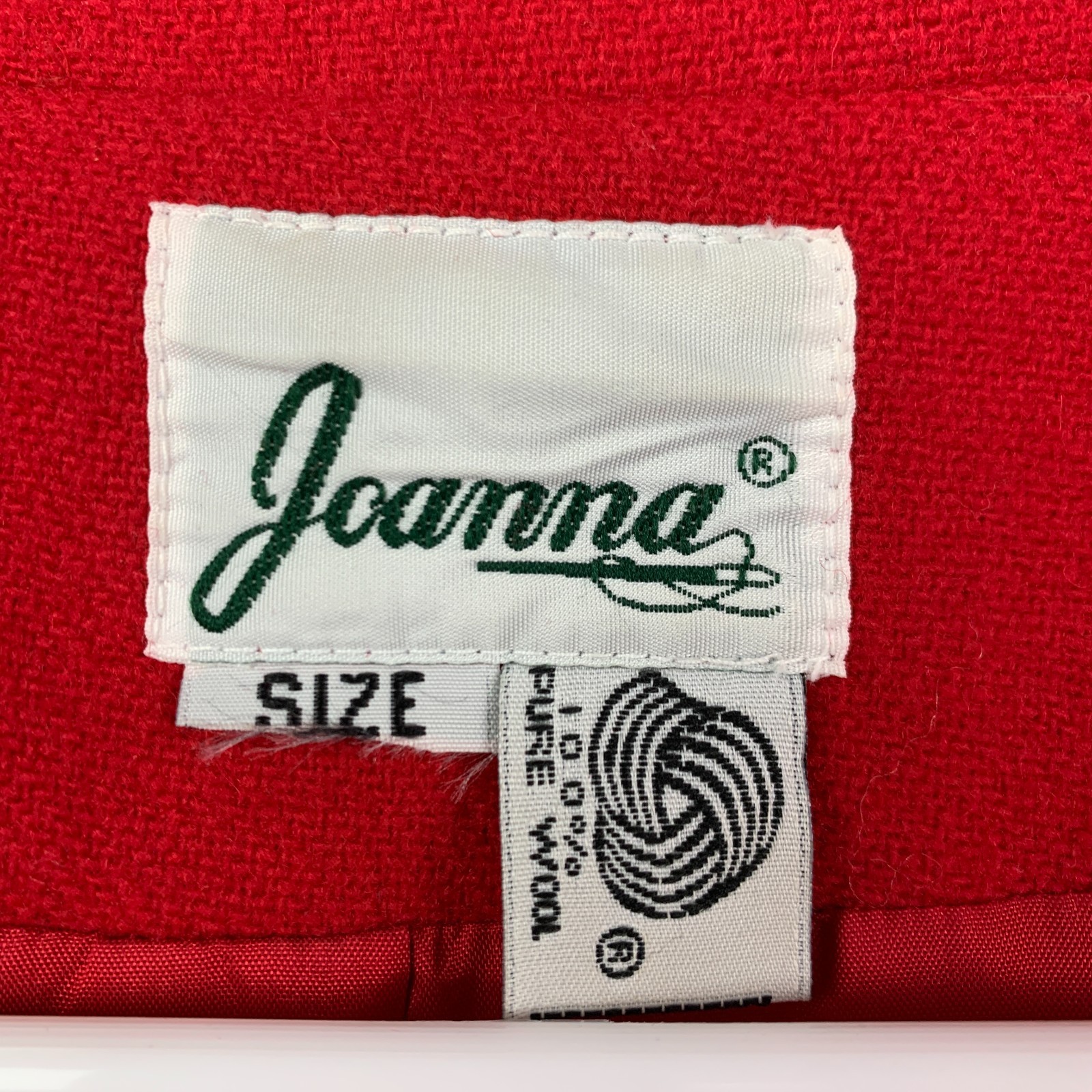 Vintage Joanna Wool Red Suit Jacket Blazer One Button Womens Chest 45&Prime;