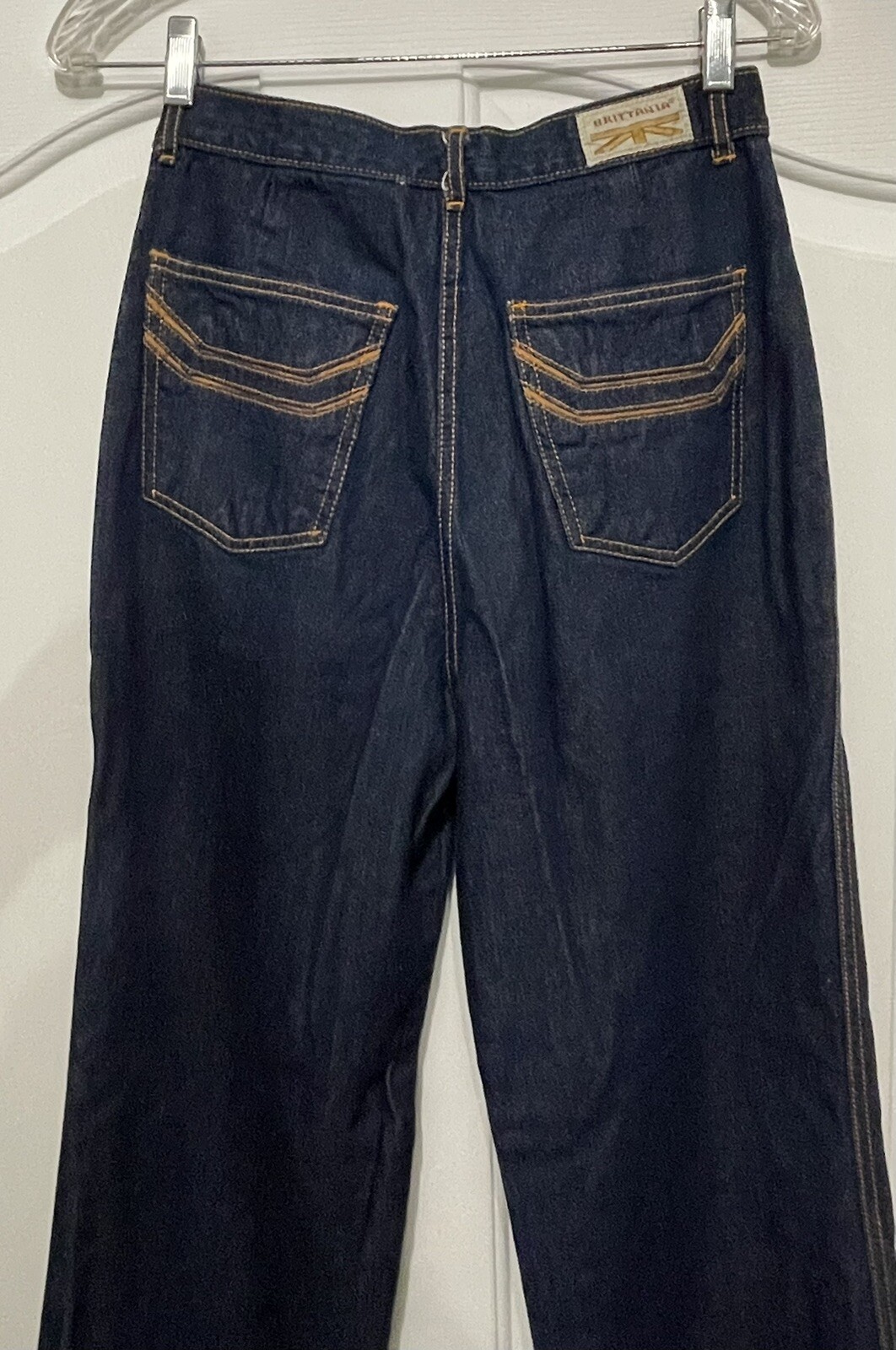 🔥 Vintage 70/80s Denim Brittania Jeans Wide Leg Size 14 Inseam 35 🔥