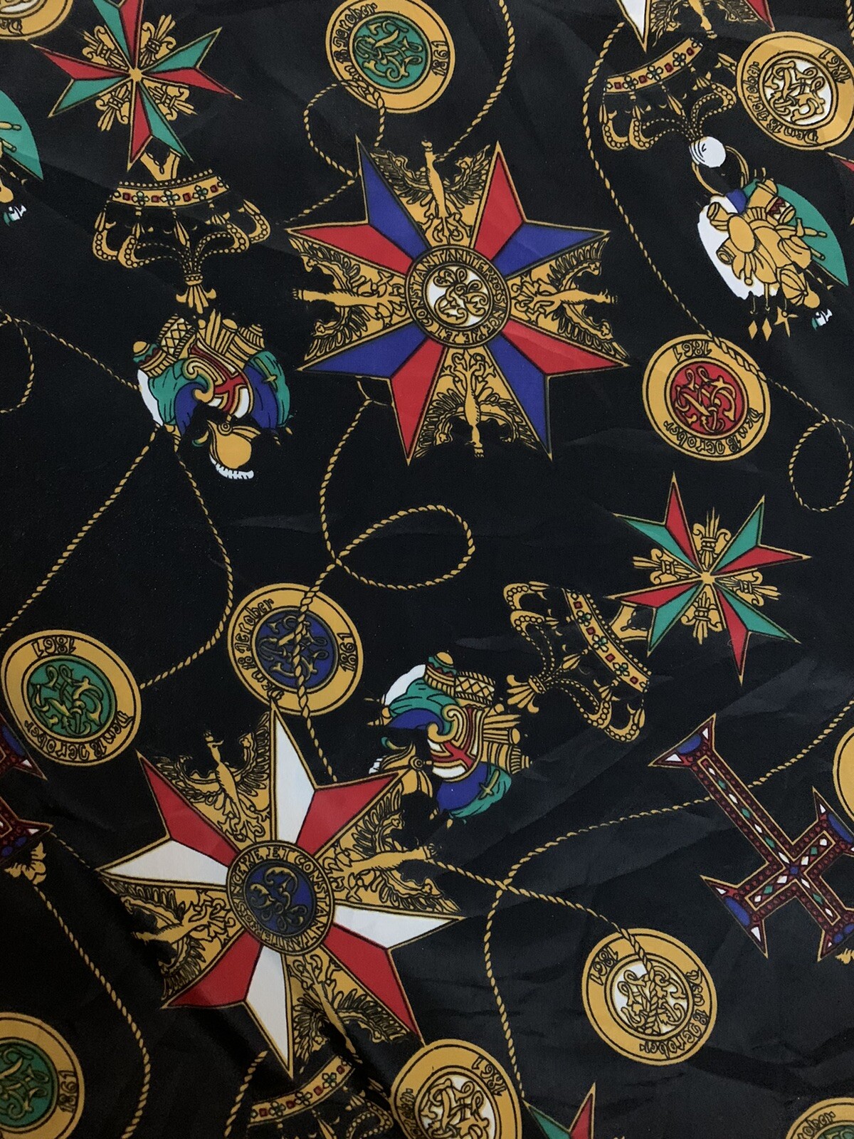 Vintage AP Ltd. Medallion Patterned Polyester Blouse Women’s Size 8