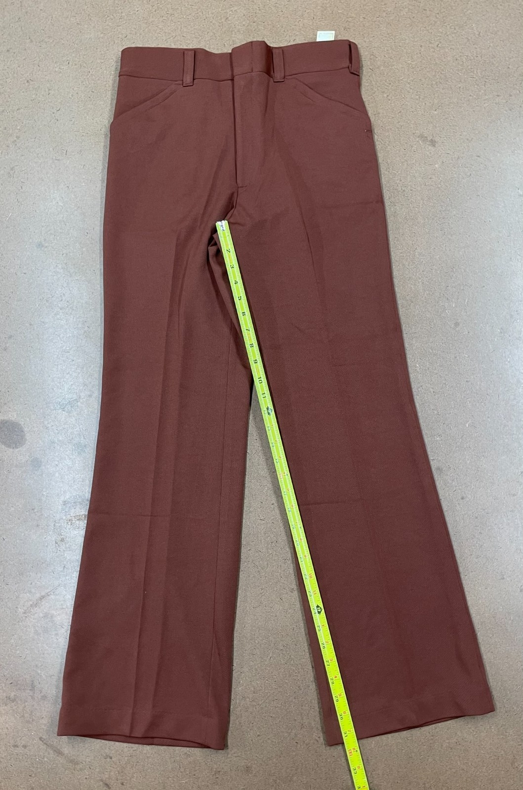 Vintage 70s Studio Pne Rust Brown High-Waisted Flare Leg Trousers