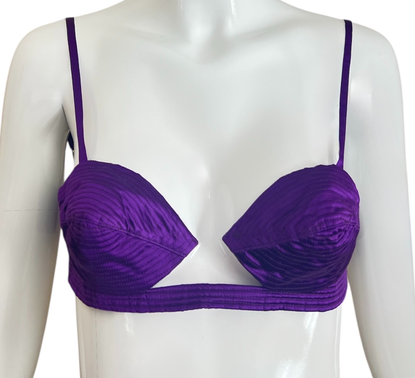TOM FORD FOR GUCCI VINTAGE 2001 SILK CONE BRA TOP NEW OLD STOCK WITH ALL TAGS!!