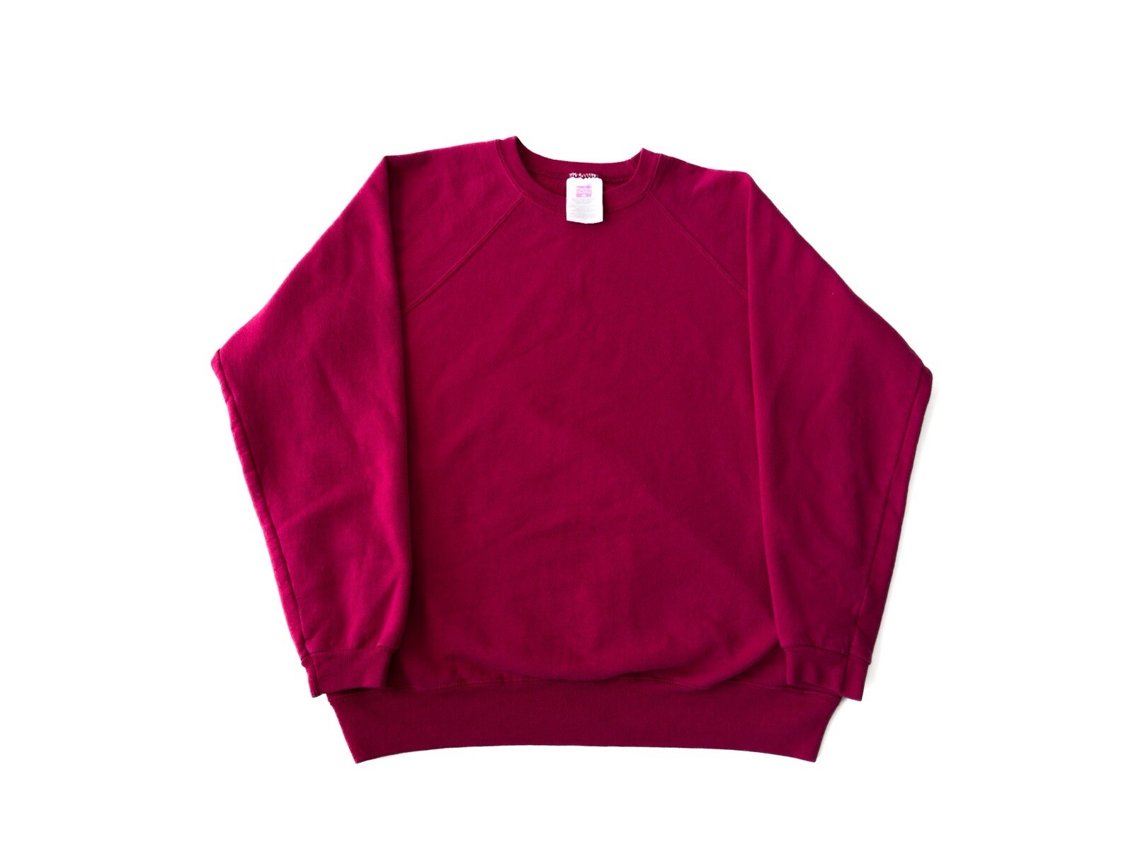 Vintage 90s Essential Hanes Her Way Raspberry Pink Blank Crewneck Sweatshirt