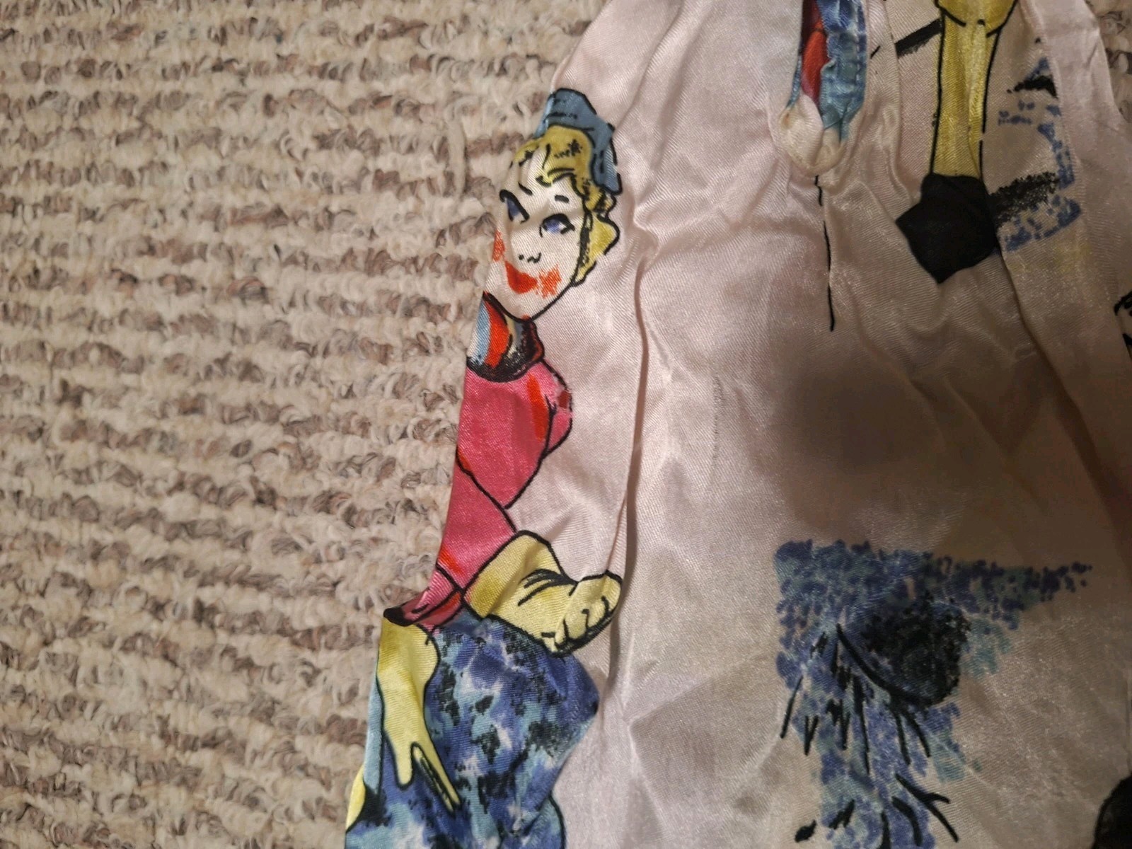 Vintage 80s Hysteric Et Vous Comic Rayon Blouse Cartoon France Retro