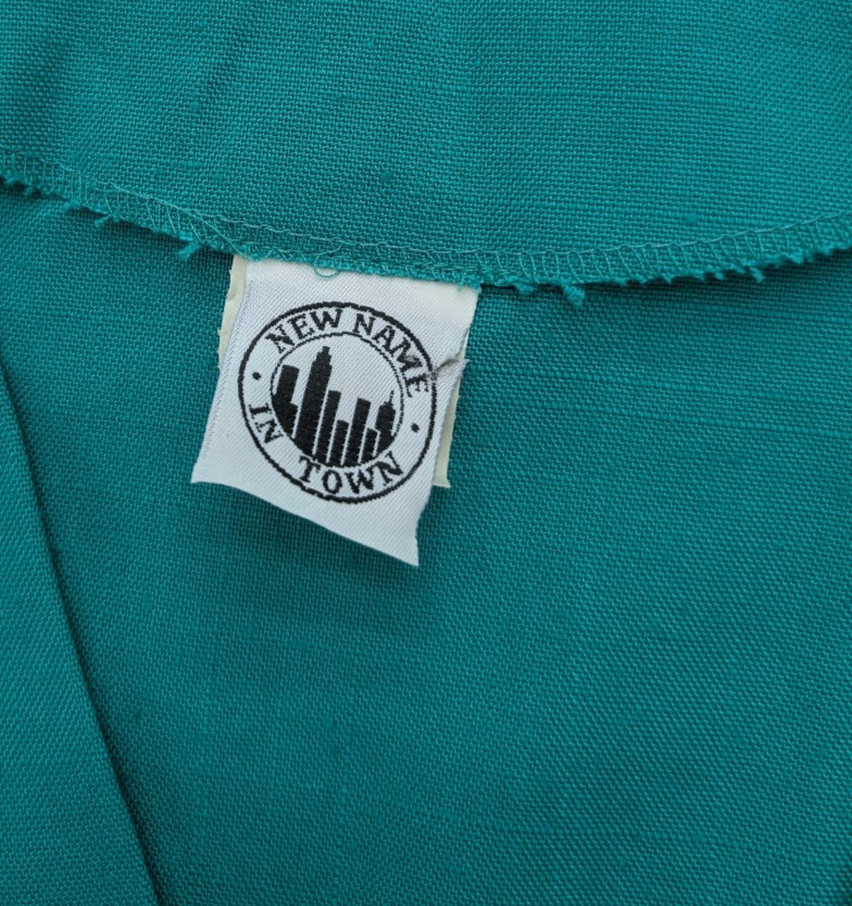 Vintage 80s Women&rsquo;s Skirt Suit Size 16 Green Double-Breasted Belt