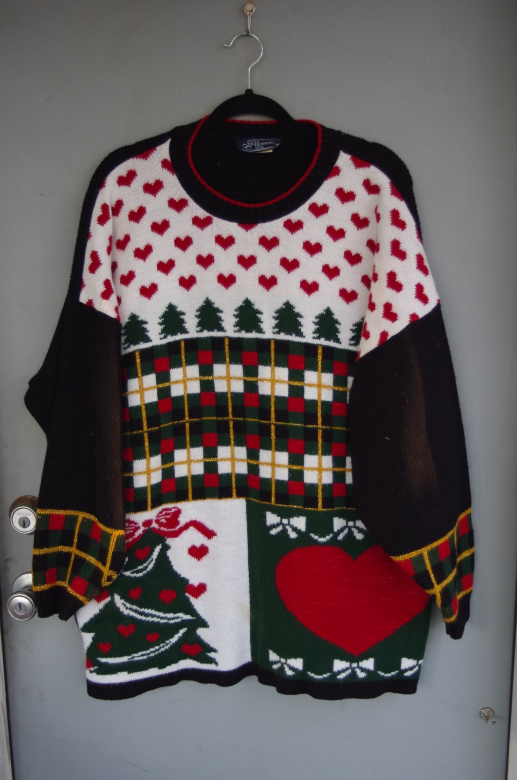 Vintage 80s 90s Christmas Sweater Dress Lovely Ugly Party EUC