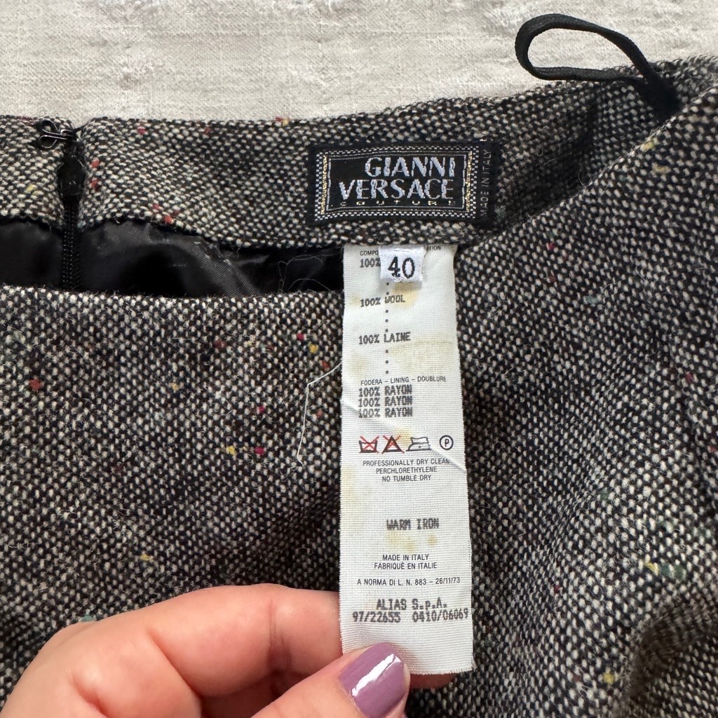Gianni Versace Couture Wool Matching Suit Blazer and Skirt • Size: 40 / S