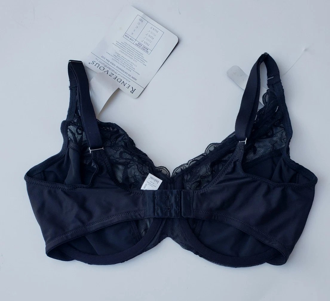 Maidenform Rendezvous Minimizer Bra Size 36DD Underwired Black NEW Retired