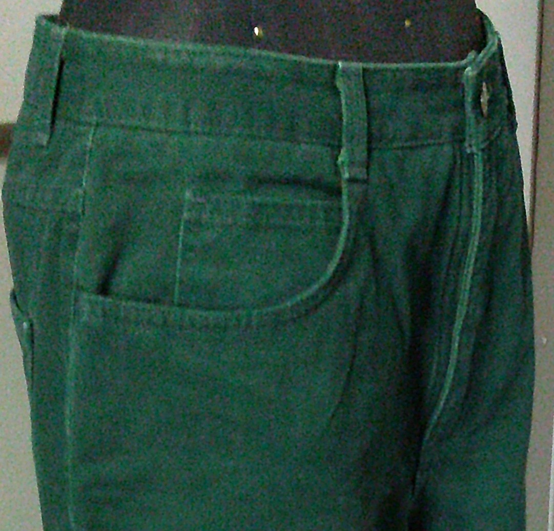 80&rsquo;s TALBOTS Forest Green Flat Front Jeans Pants Trouser Slacks 10P